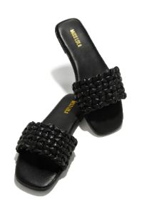 Tulum Sun Slip On Sandals - Black sold by Miss Lola