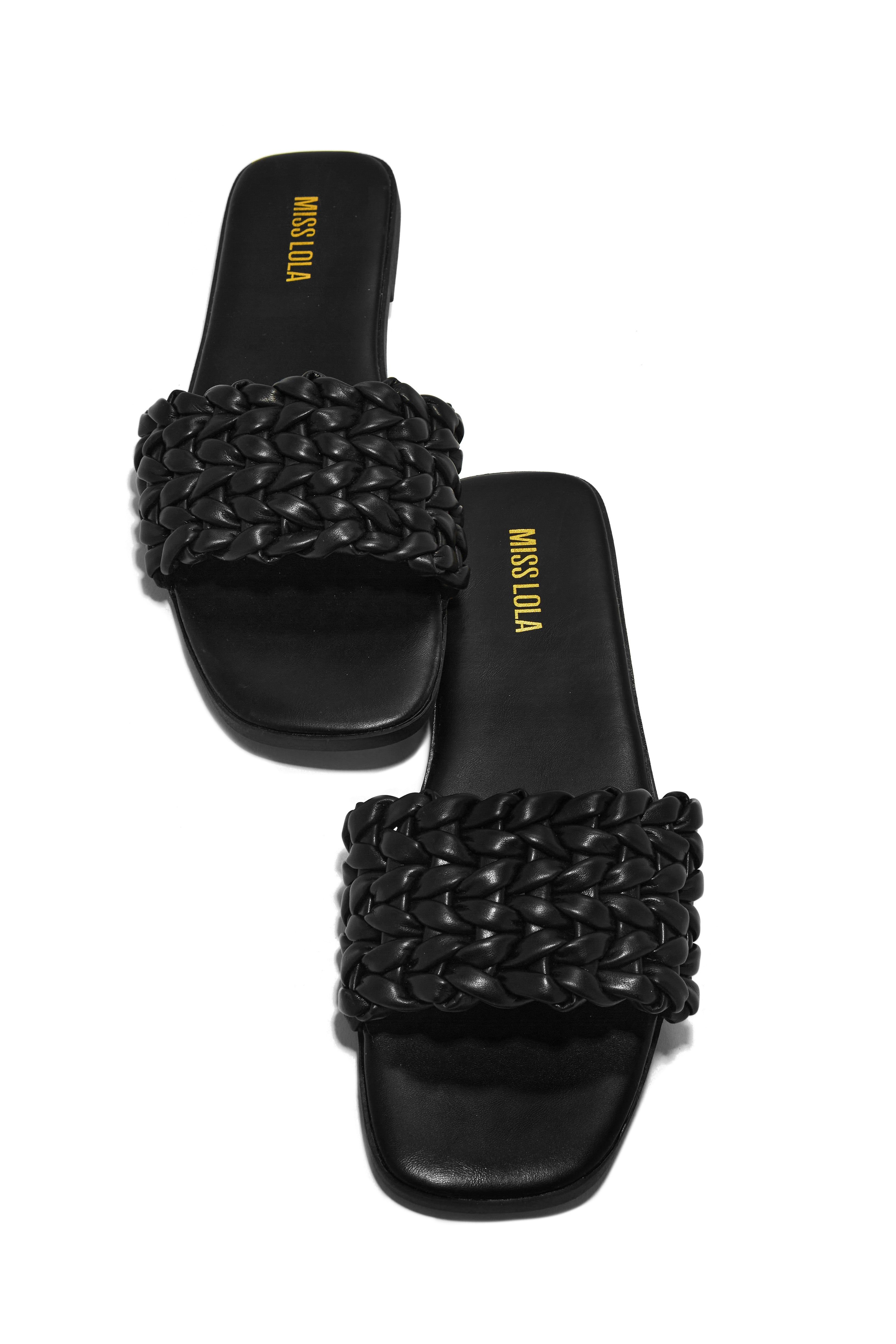 Tulum Sun Slip On Sandals - Black sold by Miss Lola product image thumbnail 3