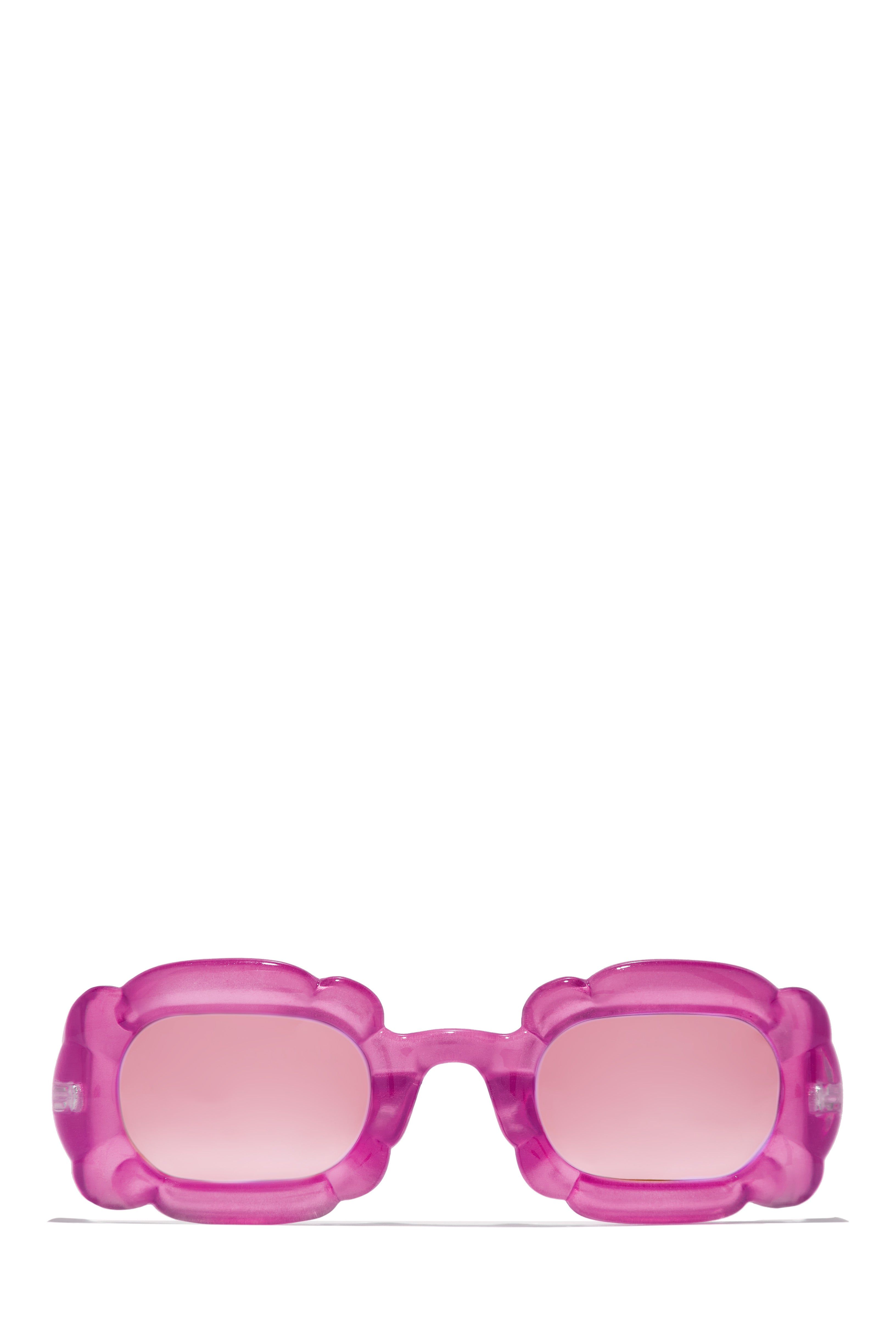 Pure Honey Unique Standout Frame Sunglasses - Pink sold by Miss Lola