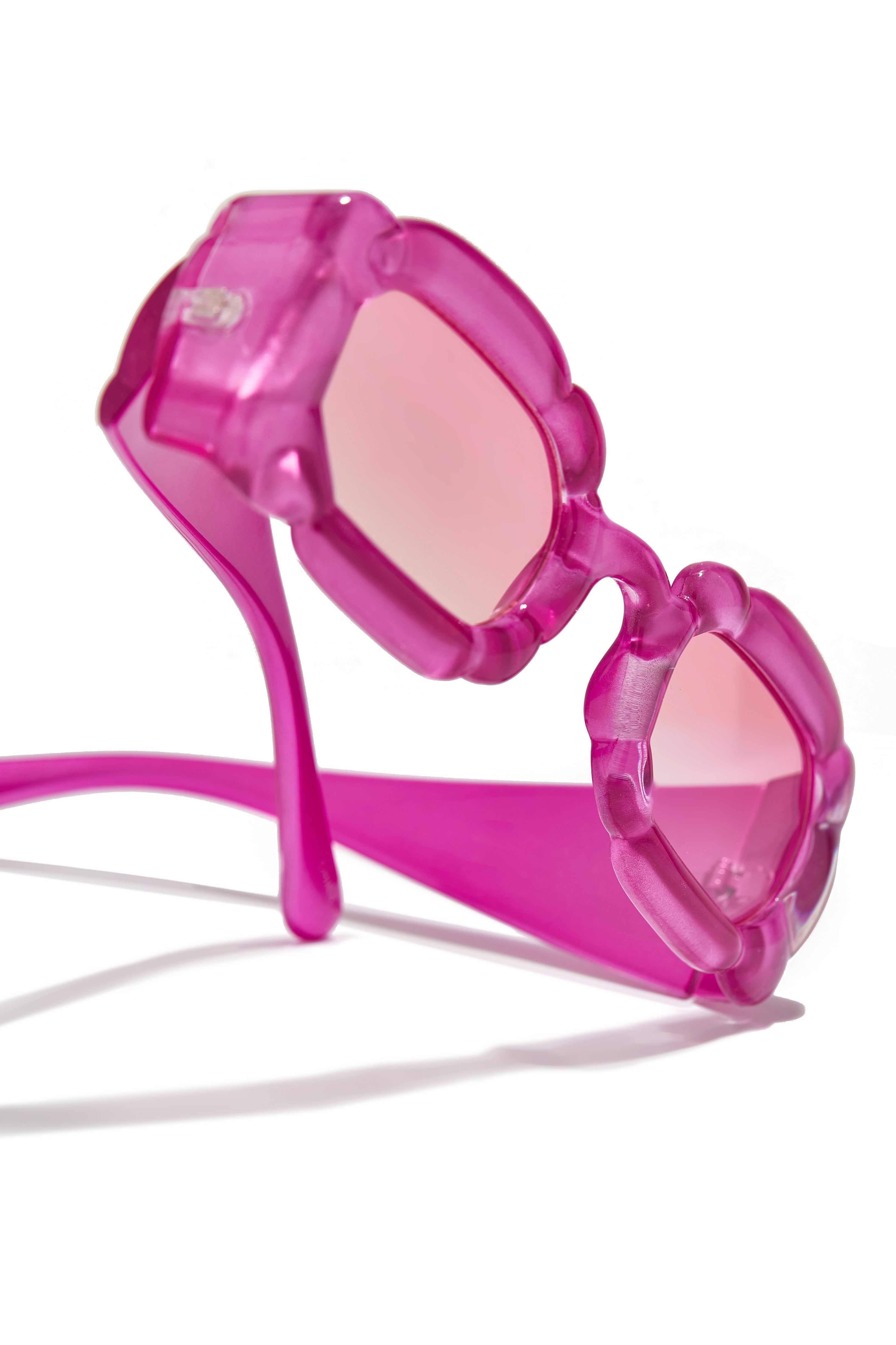 Pure Honey Unique Standout Frame Sunglasses - Pink sold by Miss Lola product image thumbnail 2