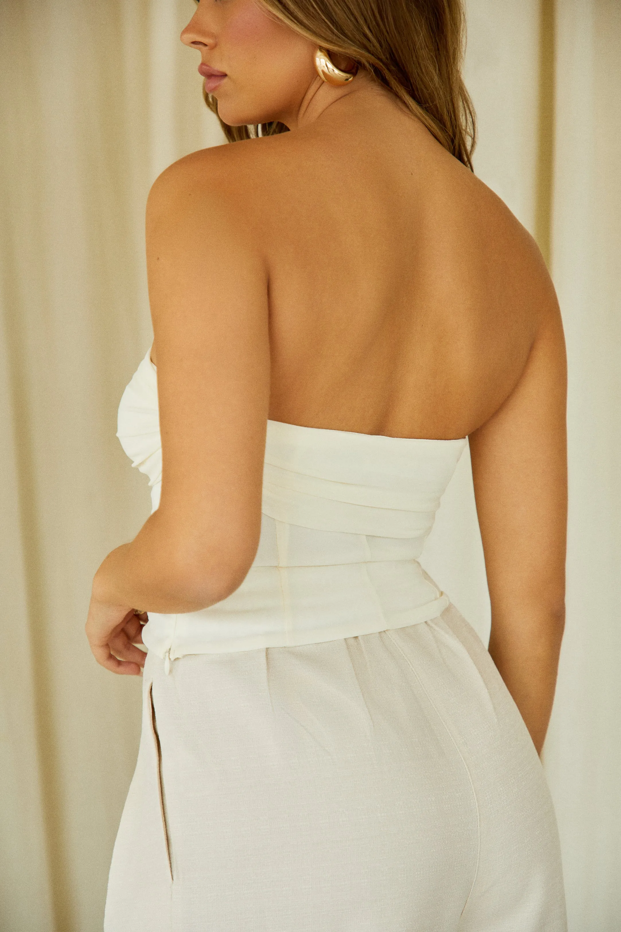 Aralya Two Piece Strapless Top - Cream sold by Miss Lola product image thumbnail 2