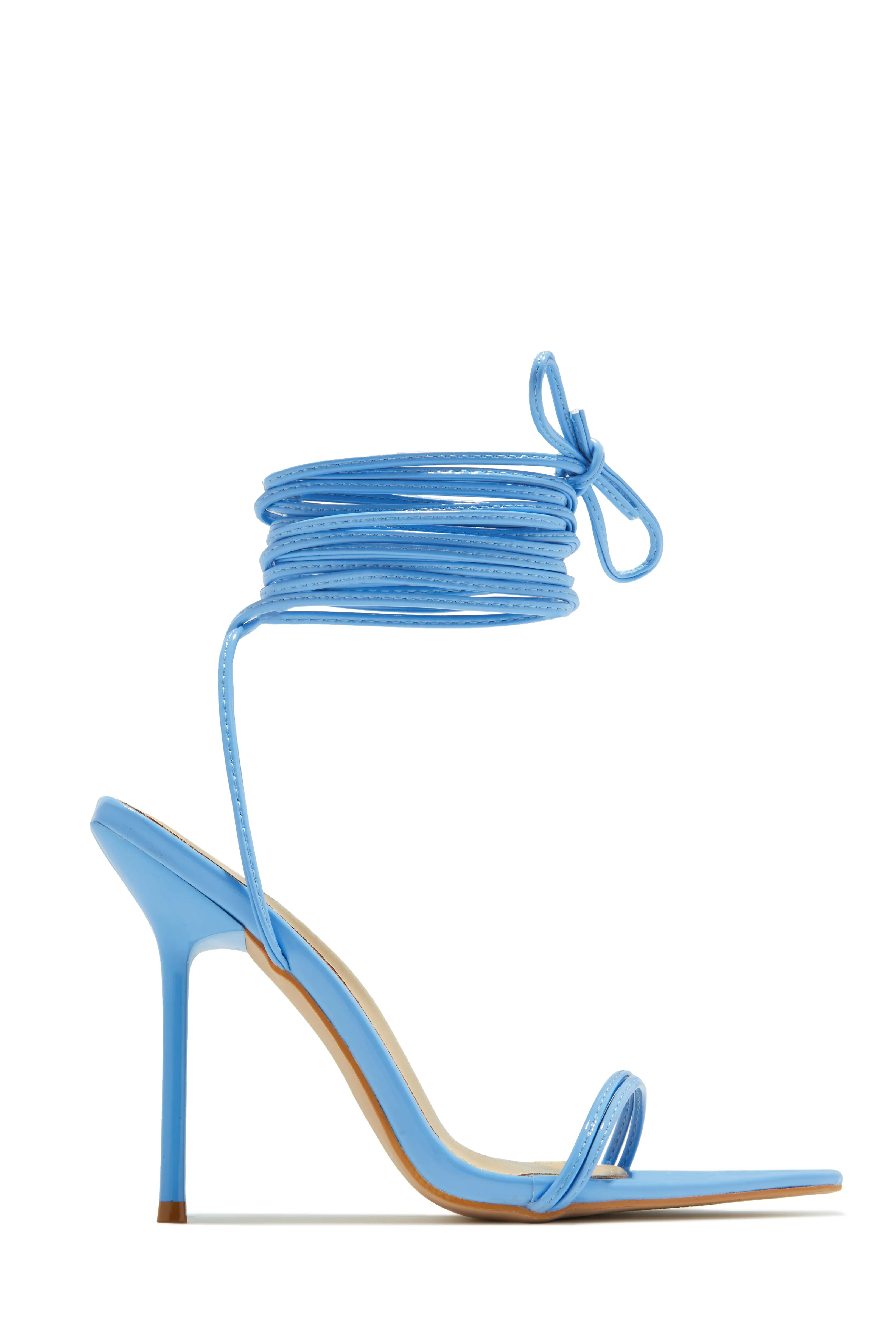Zemira Lace Up High Heels - Blue sold by Miss Lola product image thumbnail 5