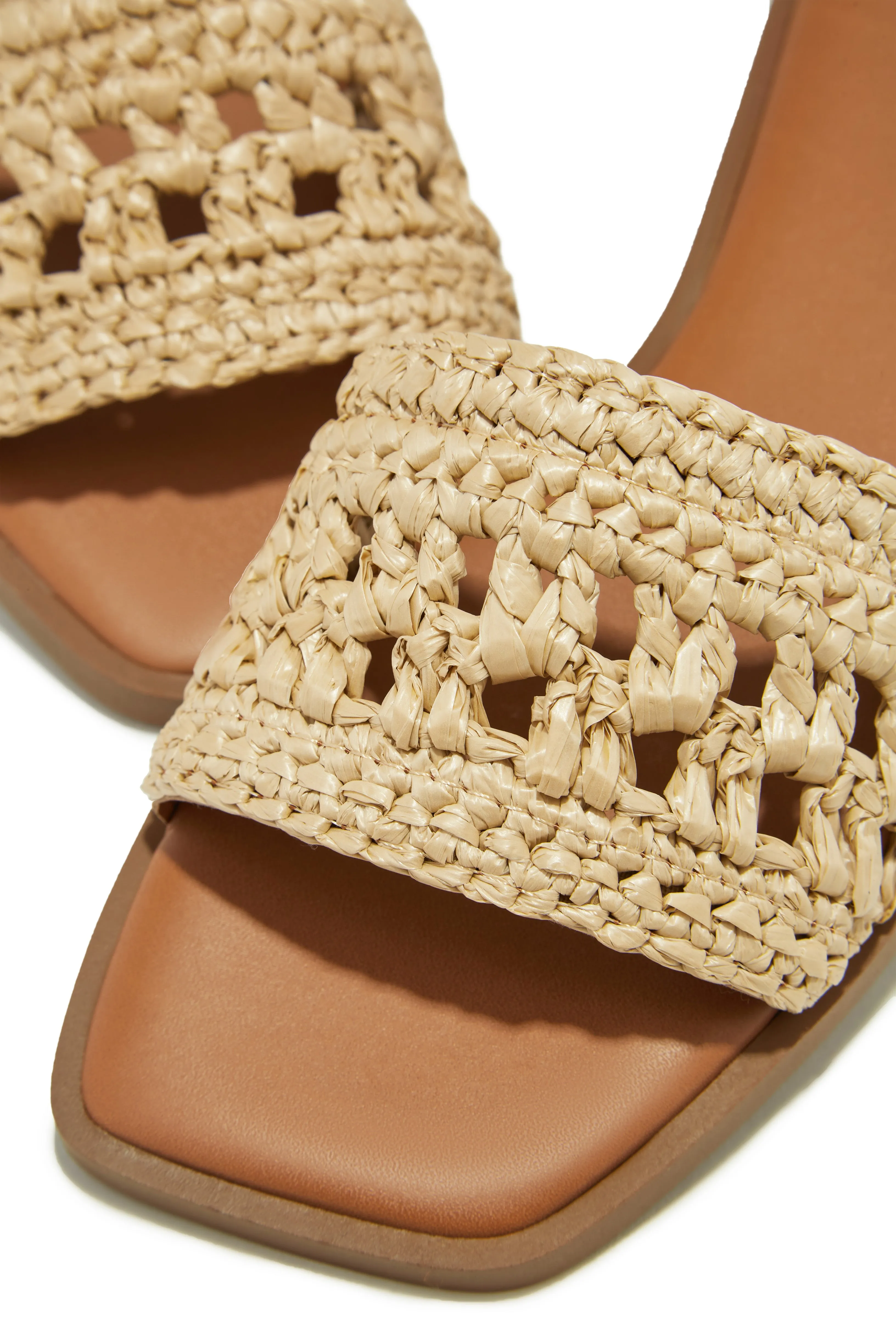 Marley Woven Strap Slip On Sandals - Natural sold by Miss Lola product image thumbnail 3