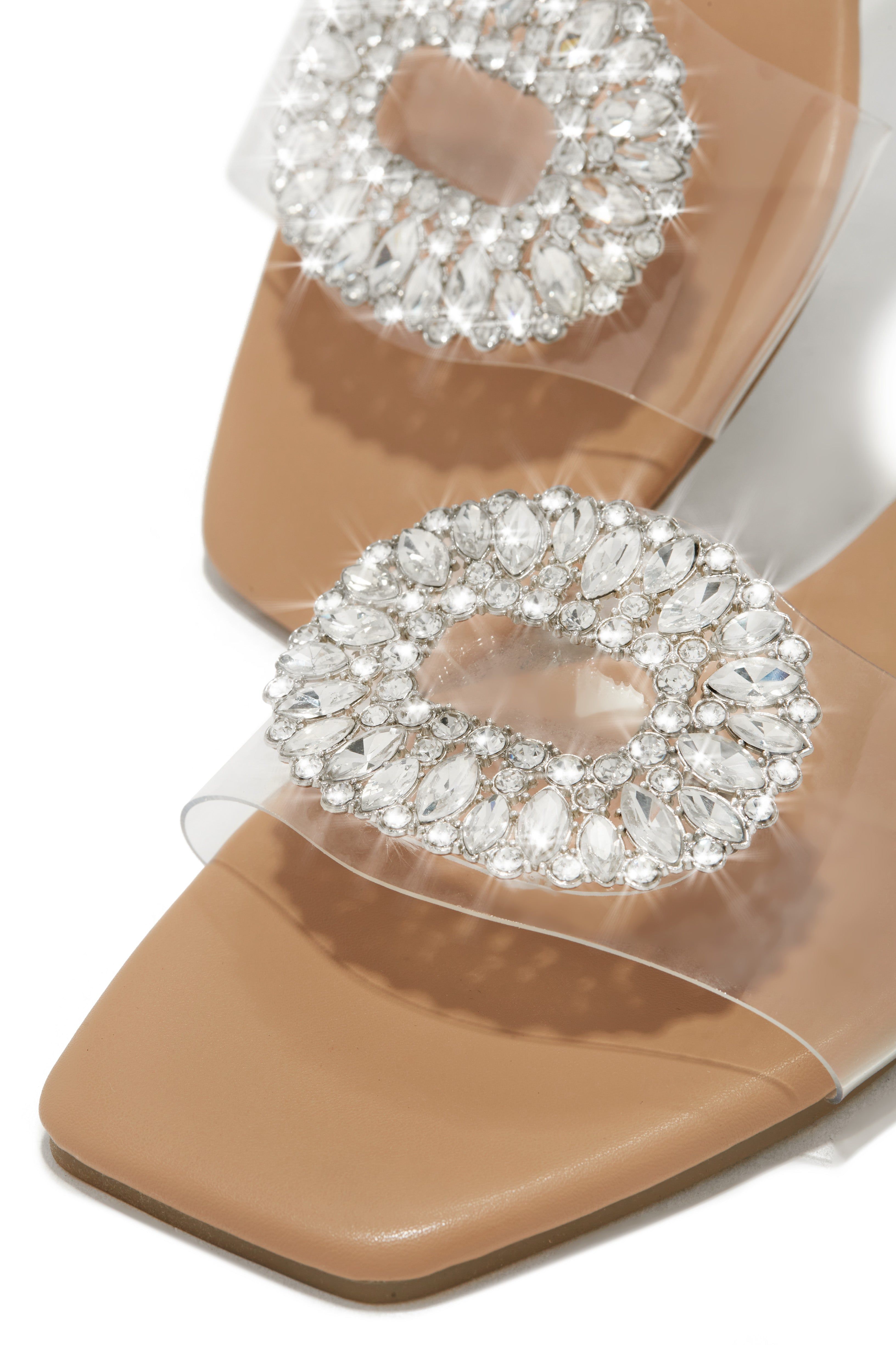 St. Barths Embellished Slip On Sandals - Clear sold by Miss Lola product image thumbnail 4