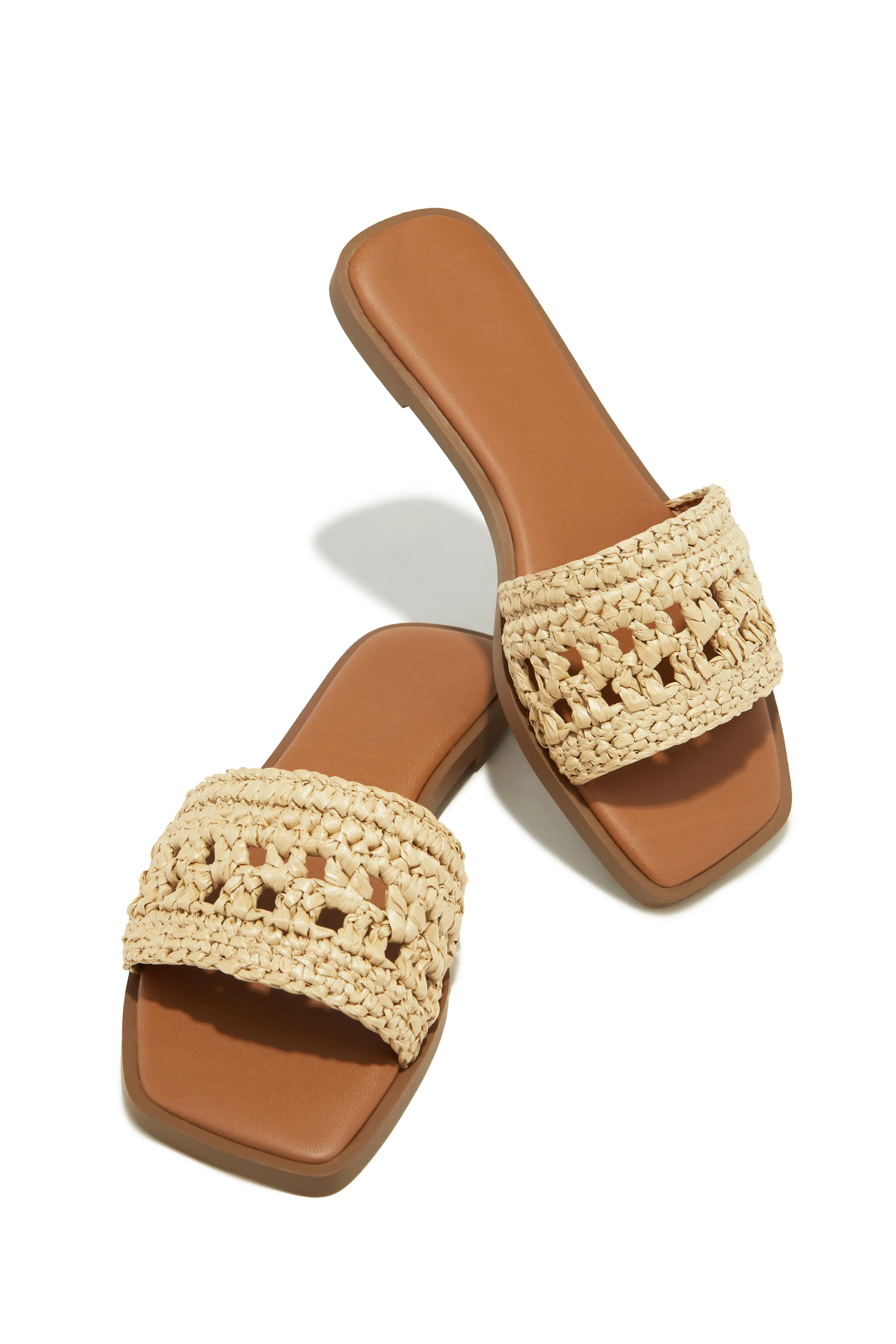 Marley Woven Strap Slip On Sandals - Natural sold by Miss Lola product image thumbnail 4