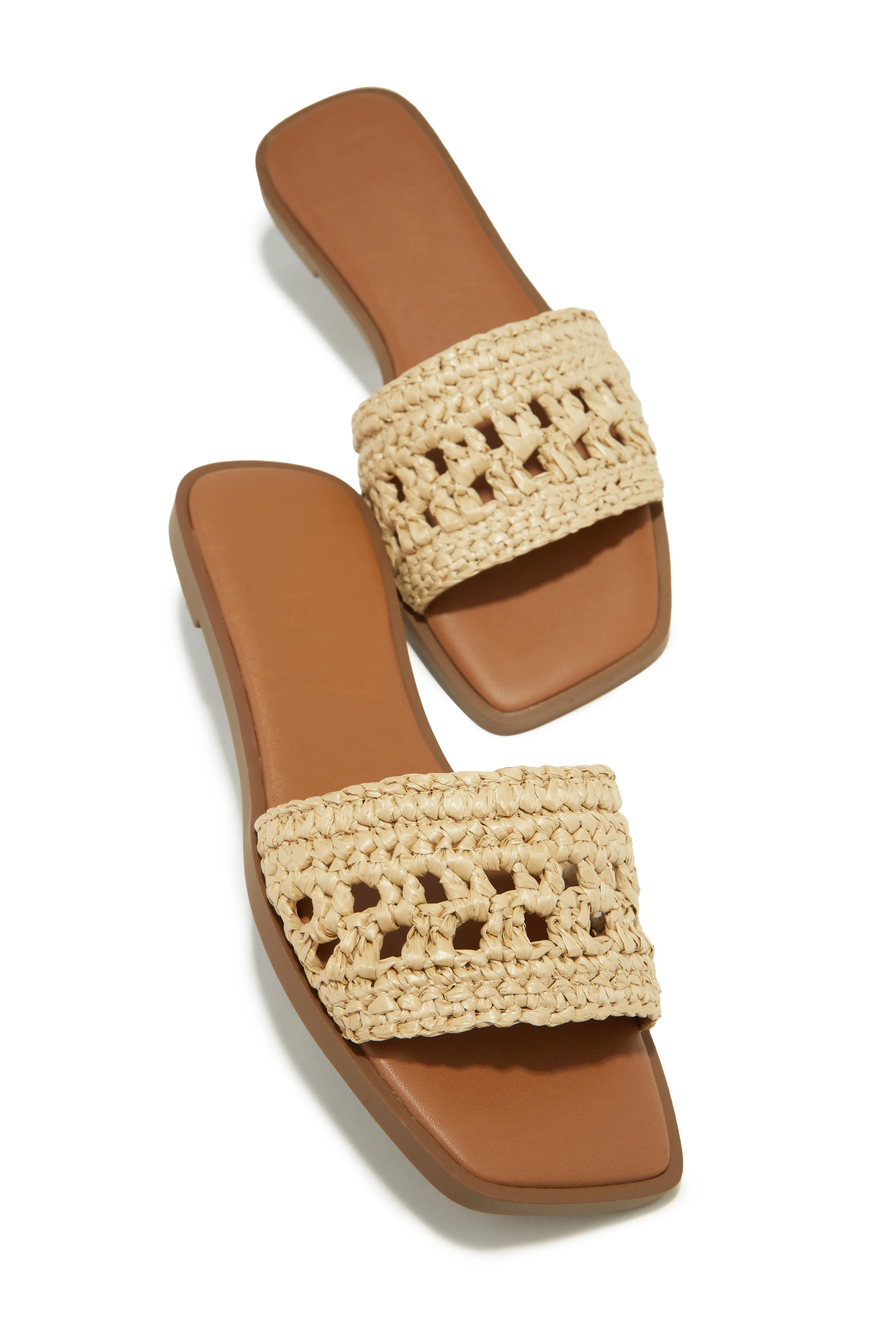 Marley Woven Strap Slip On Sandals - Natural sold by Miss Lola product image thumbnail 2