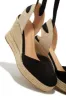 Tropical Vacay Lace Up Platform Espadrille Wedges - Black sold by Miss Lola