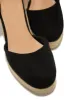 Tropical Vacay Lace Up Platform Espadrille Wedges - Black sold by Miss Lola