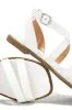 Sun Seeker Flat Strappy Sandals - White sold by Miss Lola
