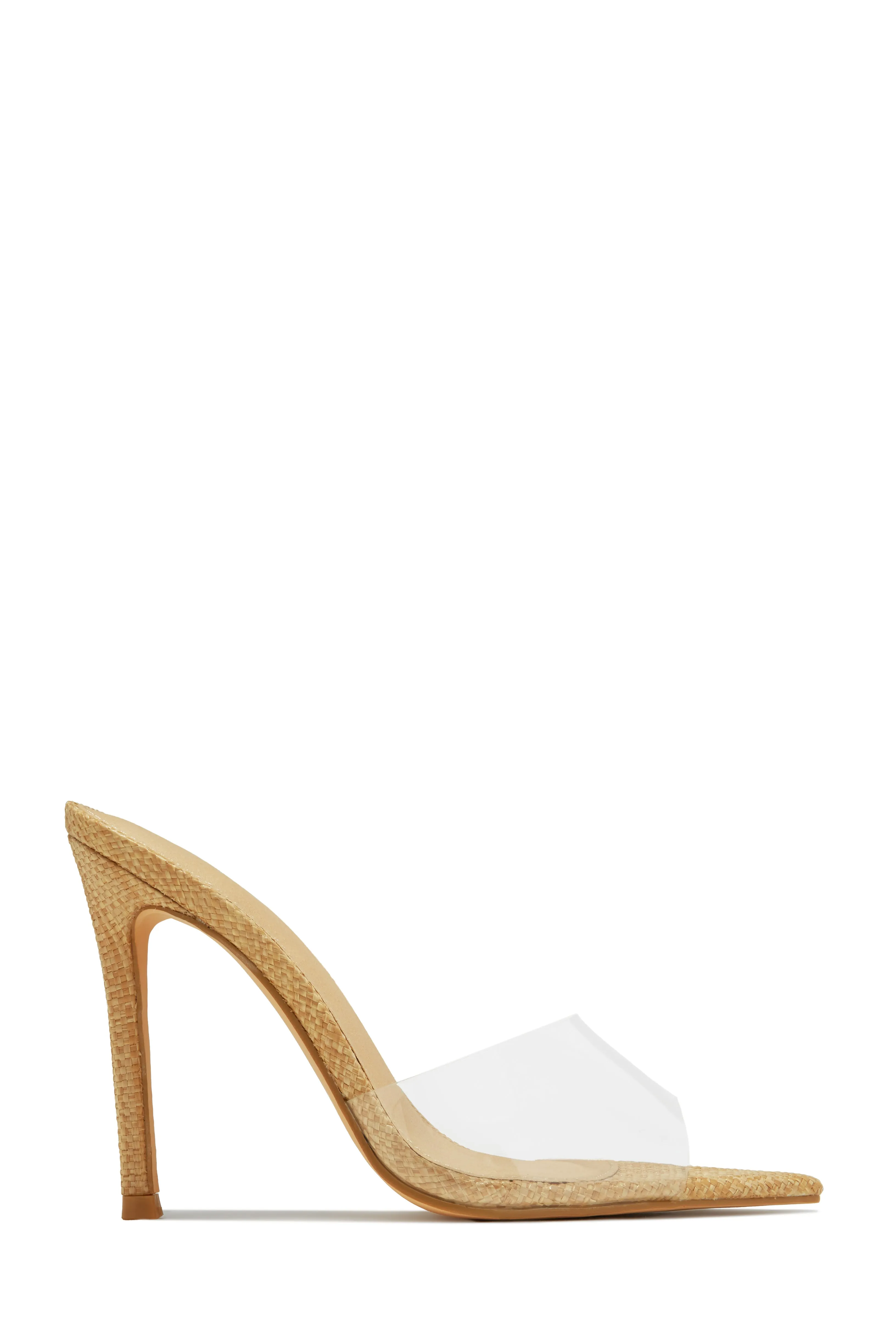 Beauty Blogger Clear Strap Heel Mules - Natural sold by Miss Lola product image thumbnail 4