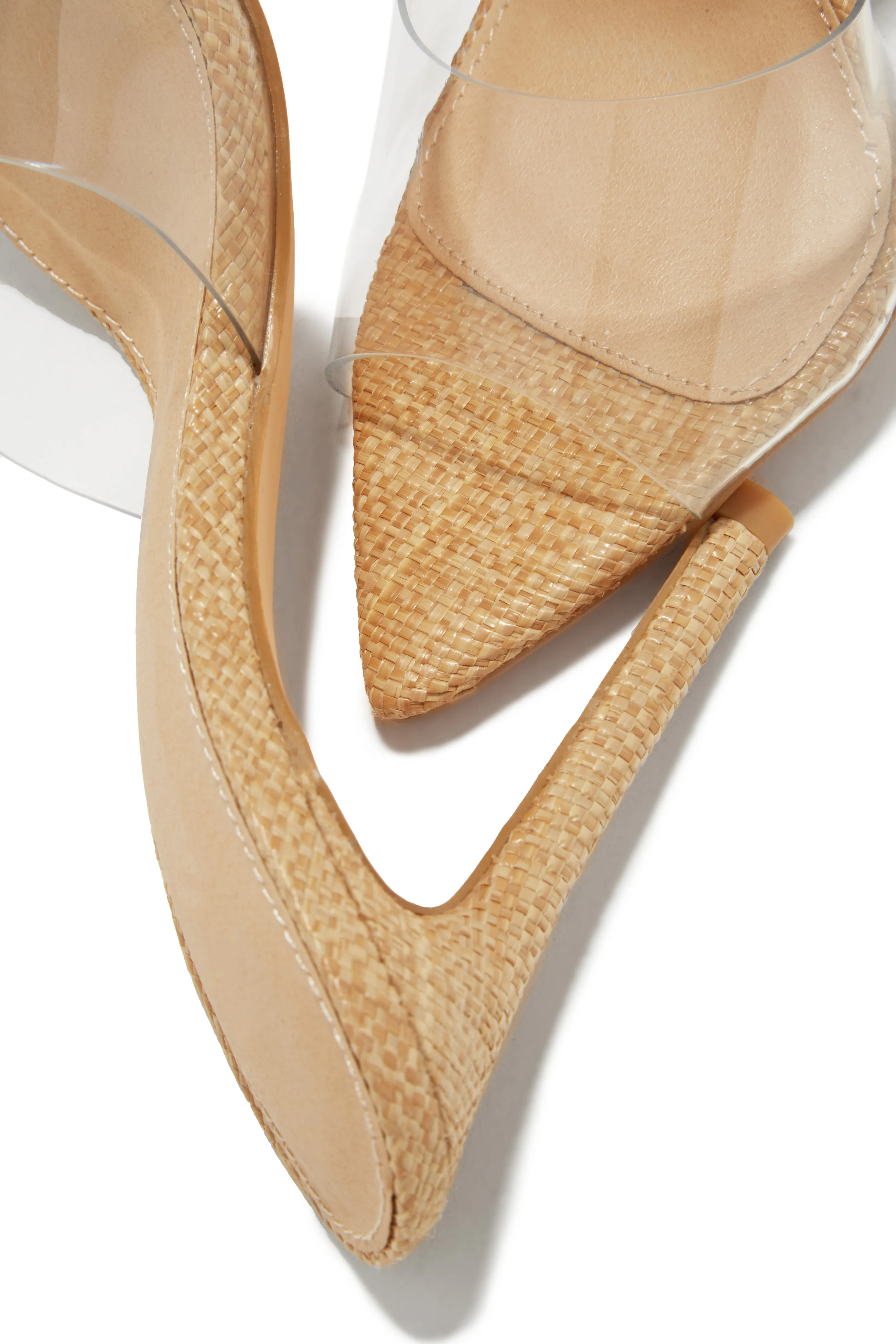Beauty Blogger Clear Strap Heel Mules - Natural sold by Miss Lola product image thumbnail 3
