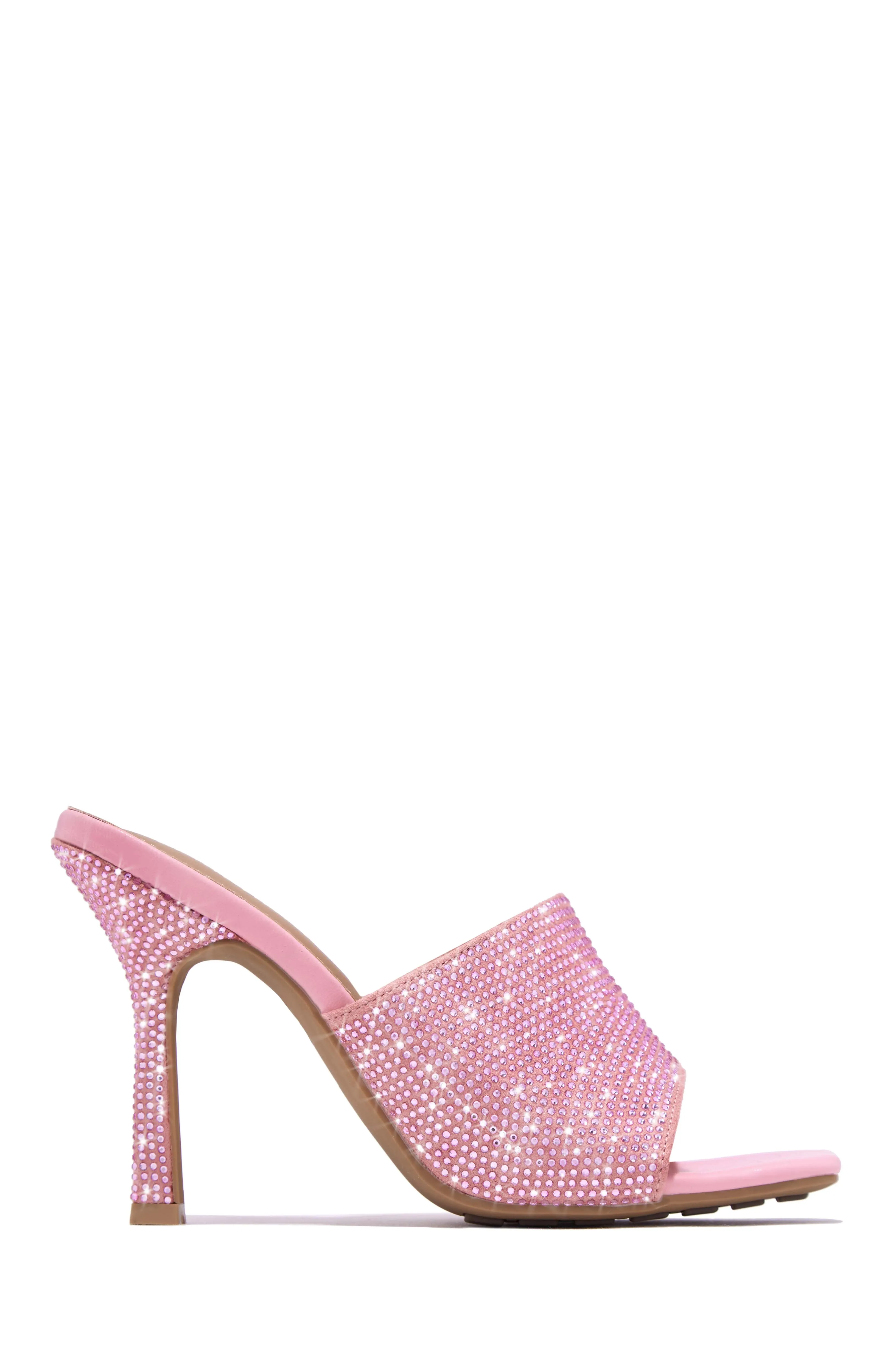 Nikkie Embellished High Heel Mules - Pink sold by Miss Lola product image thumbnail 3