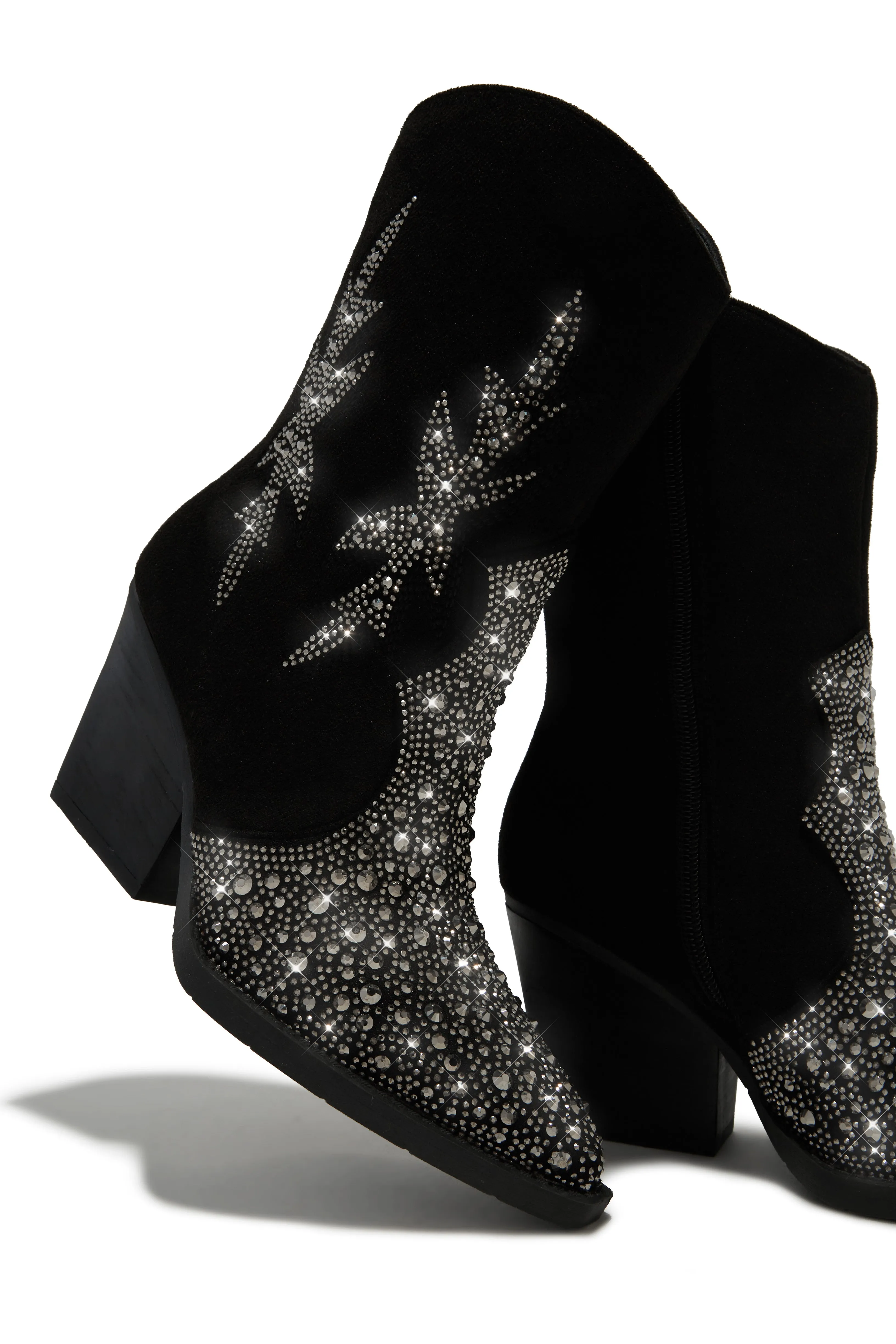 Limited Edition Embellished Cowgirl Boots - Black sold by Miss Lola product image thumbnail 5