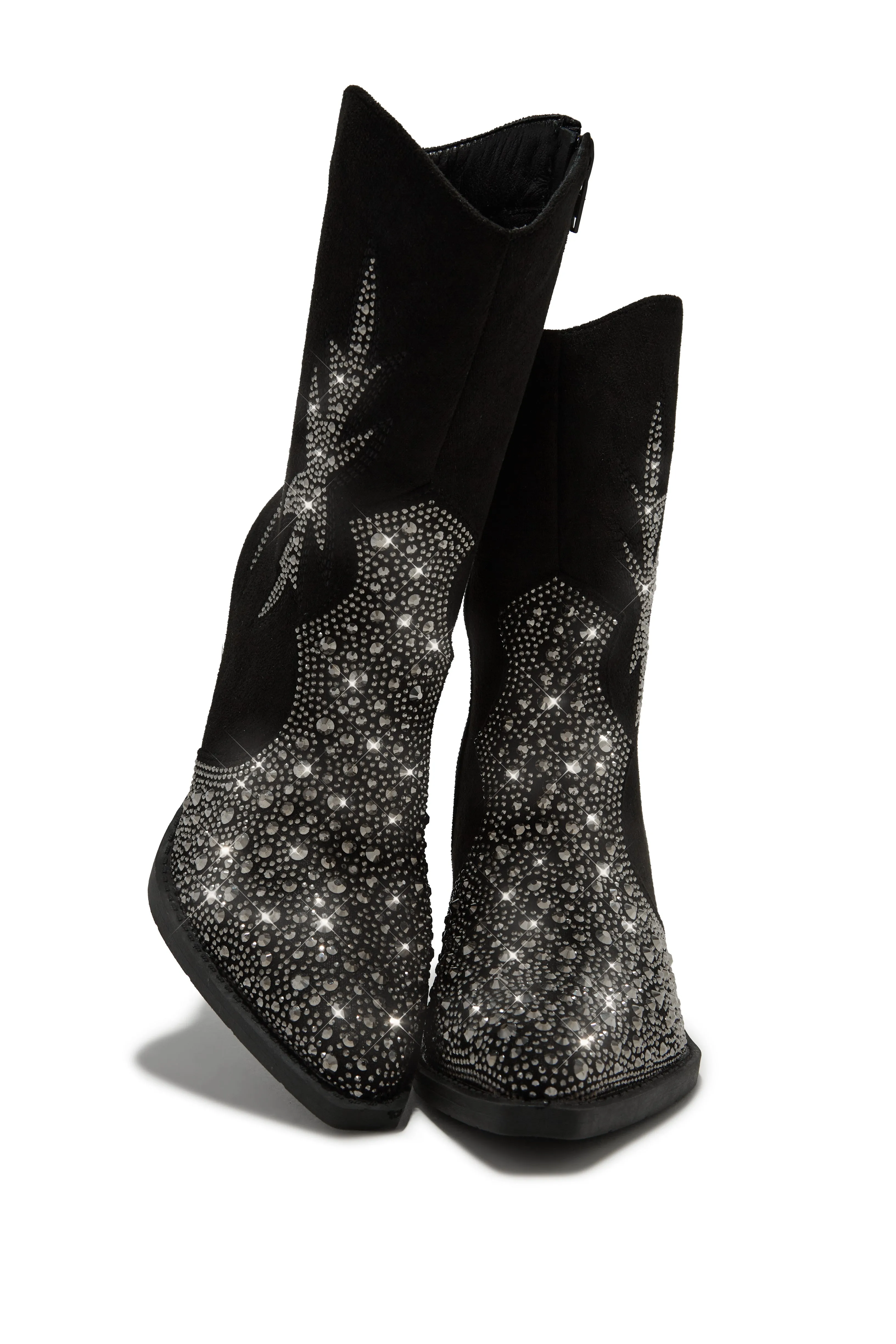 Limited Edition Embellished Cowgirl Boots - Black sold by Miss Lola product image thumbnail 4