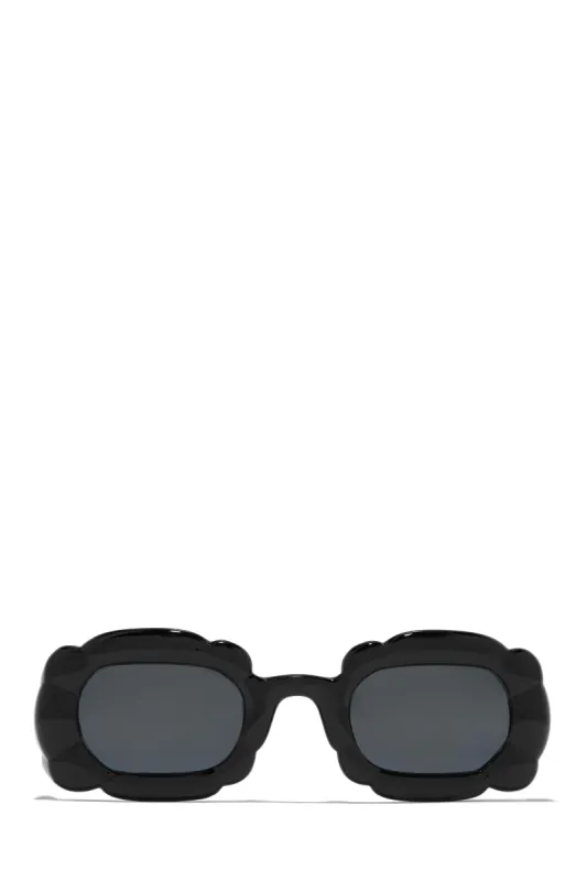 Pure Honey Unique Standout Frame Sunglasses - Black sold by Miss Lola