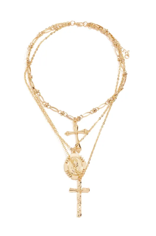 Love And Light Layered Necklace - Gold sold by Miss Lola