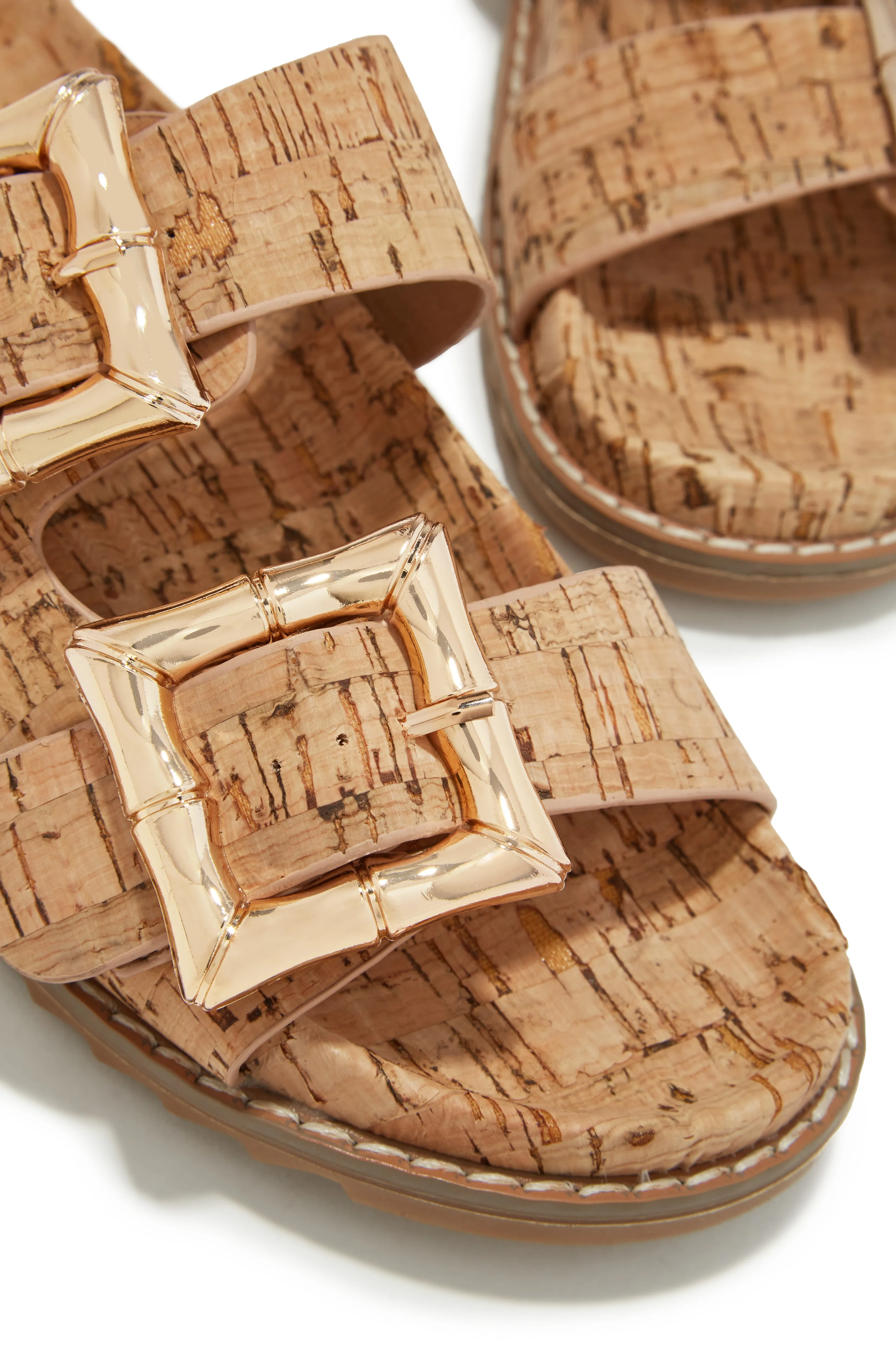Neylana Chunky Slip On Sandals - Cork sold by Miss Lola product image thumbnail 2