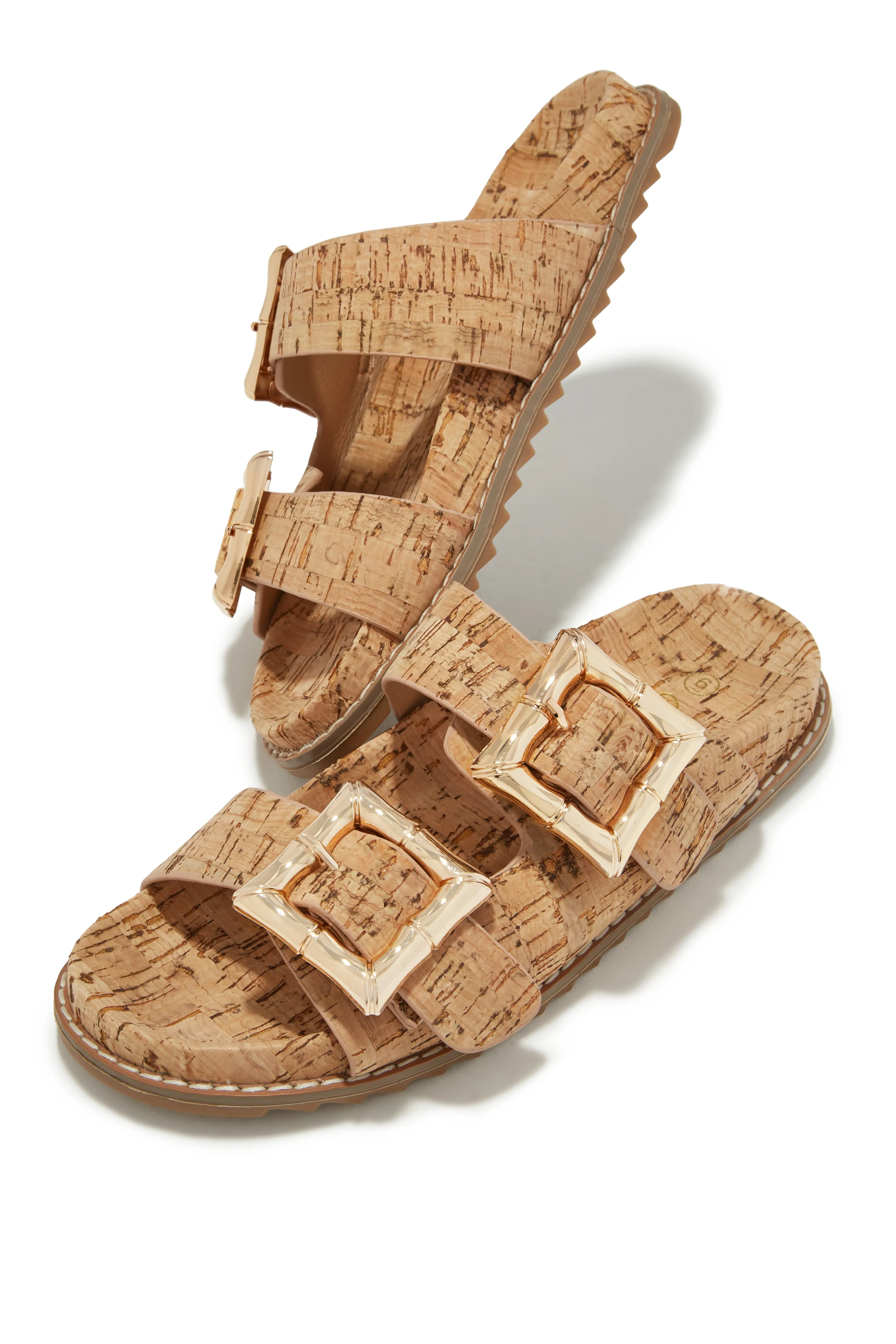 Neylana Chunky Slip On Sandals - Cork sold by Miss Lola product image thumbnail 4