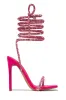 Sofia Embellished Lace Up Heels - Black sold by Miss Lola