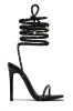 Sofia Embellished Lace Up Heels - Black sold by Miss Lola
