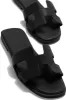 Bianka Slip On Sandals - Black sold by Miss Lola