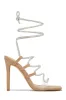 Birthday Wishes Embellished Lace Up Heels - Nude sold by Miss Lola