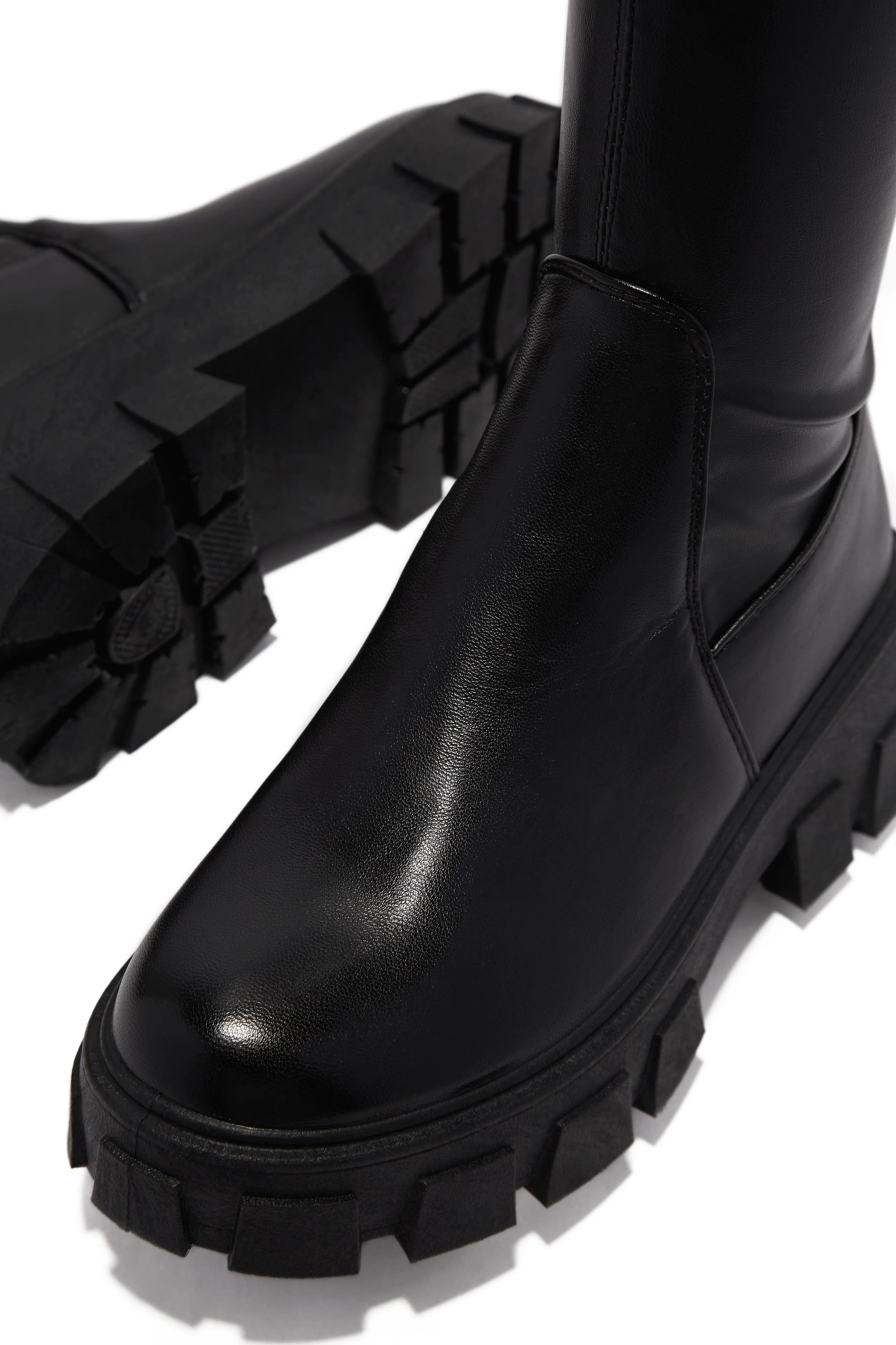 Weekend Muse Over The Knee Flat Boots - Black sold by Miss Lola product image thumbnail 2