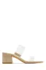 Yara Clear Strap Block Mid Heel Mules - Natural sold by Miss Lola