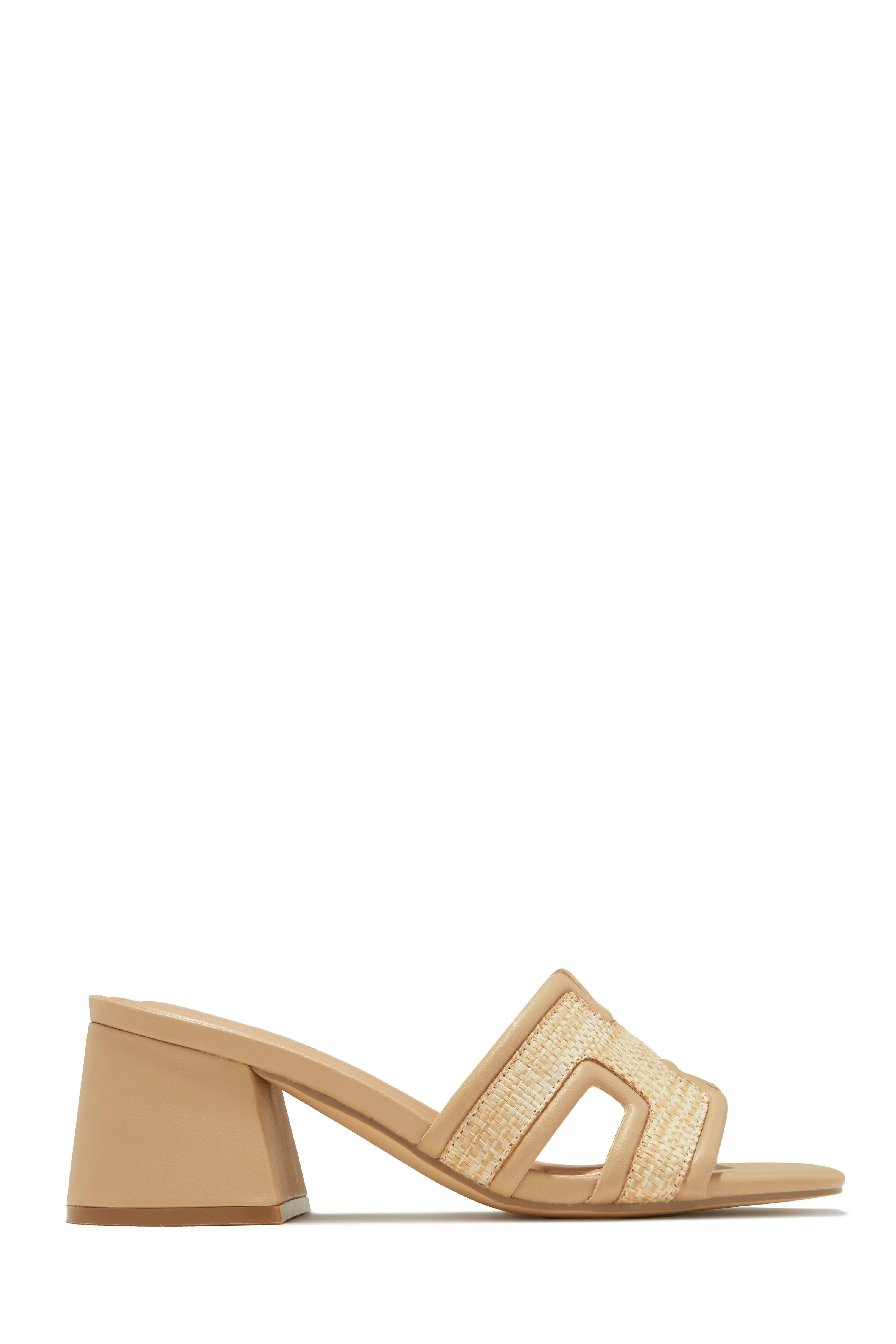 Roxanne Block Mid Heel Mules - Nude sold by Miss Lola product image thumbnail 4