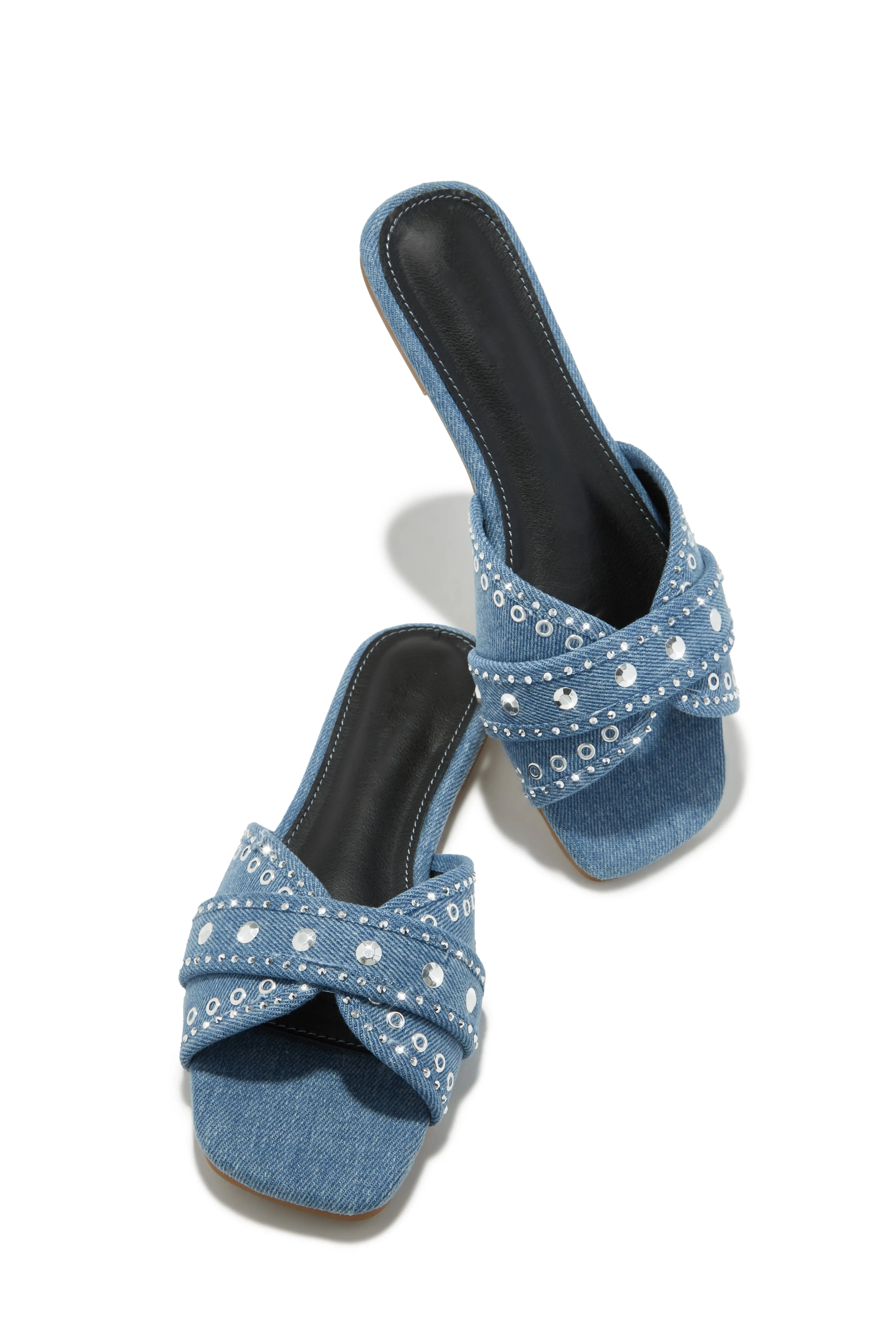 Aya Slip On Sandals - Denim sold by Miss Lola product image thumbnail 2