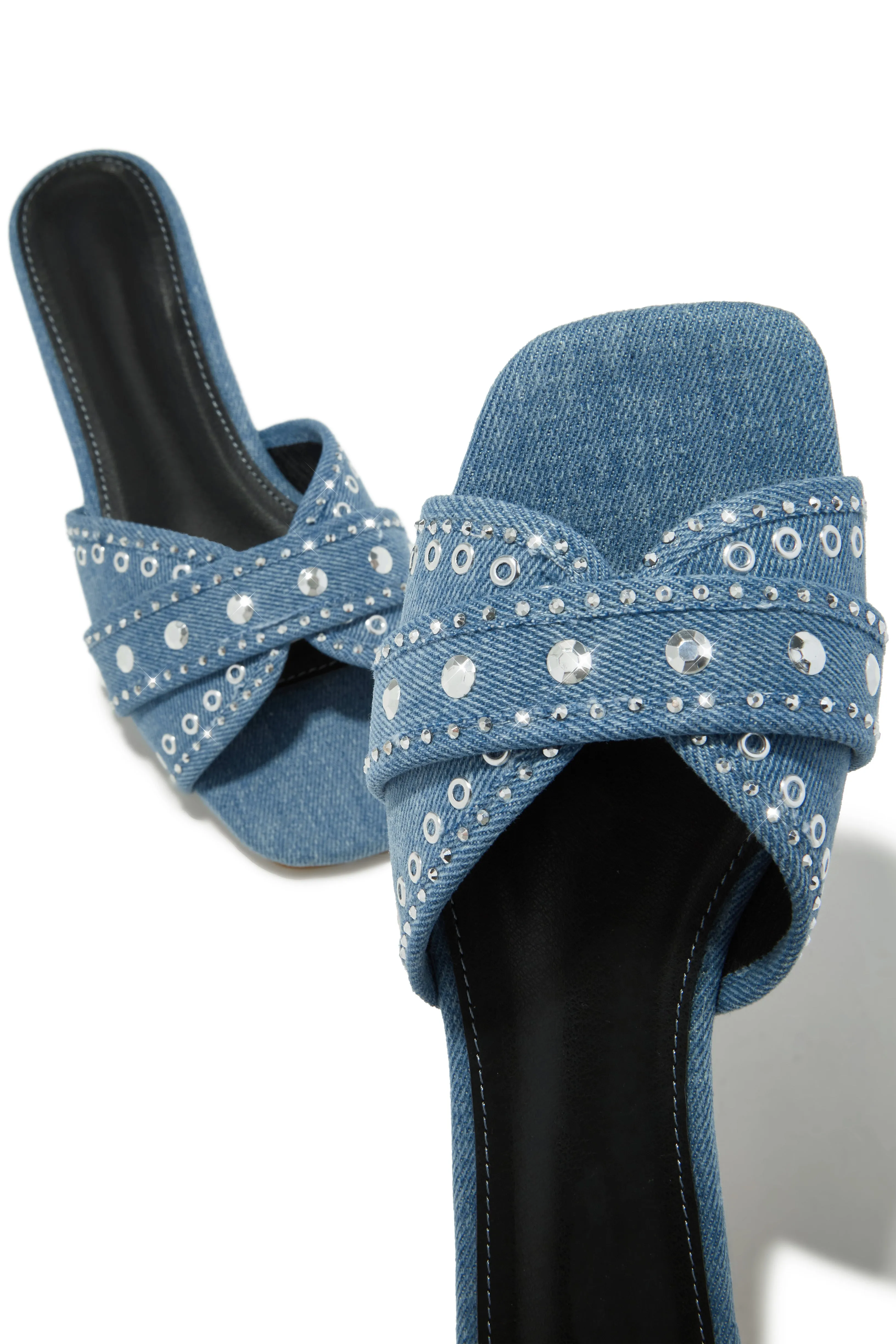 Aya Slip On Sandals - Denim sold by Miss Lola product image thumbnail 3