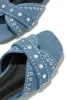 Aya Slip On Sandals - Denim sold by Miss Lola