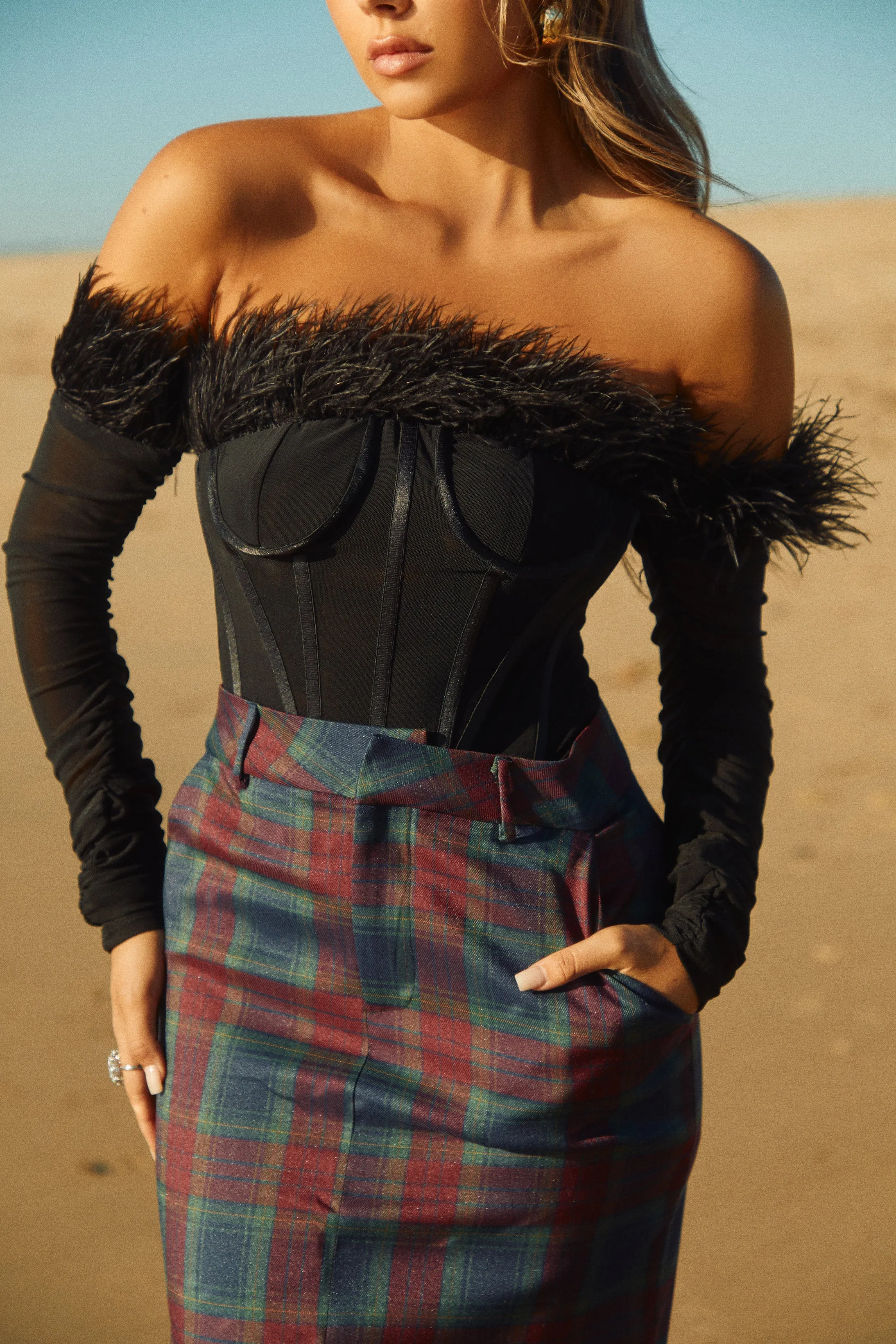 Love Attitude Off The Shoulder Bodysuit - Black sold by Miss Lola product image thumbnail 3