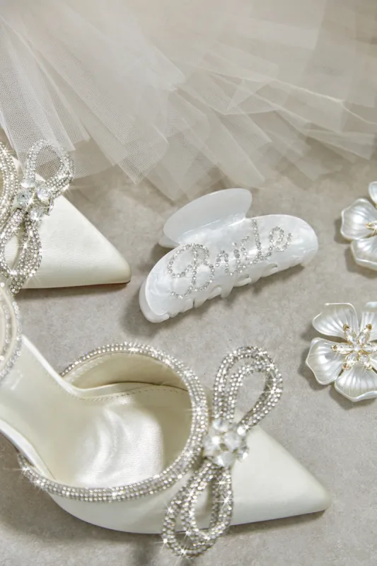 Special Day Embellished Hair Clip - White sold by Miss Lola