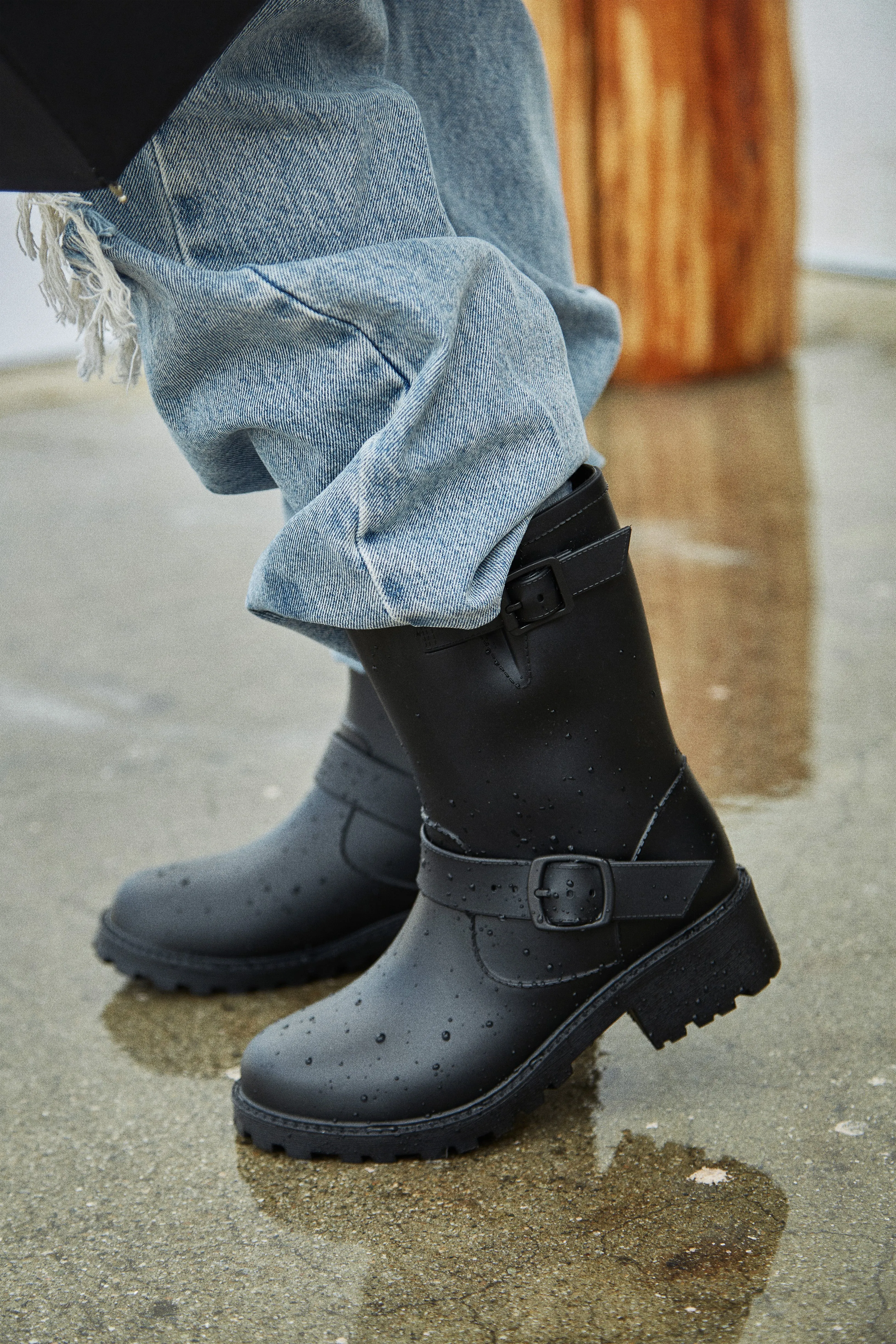 Stormy Water Resistant Rain Boots - Black sold by Miss Lola