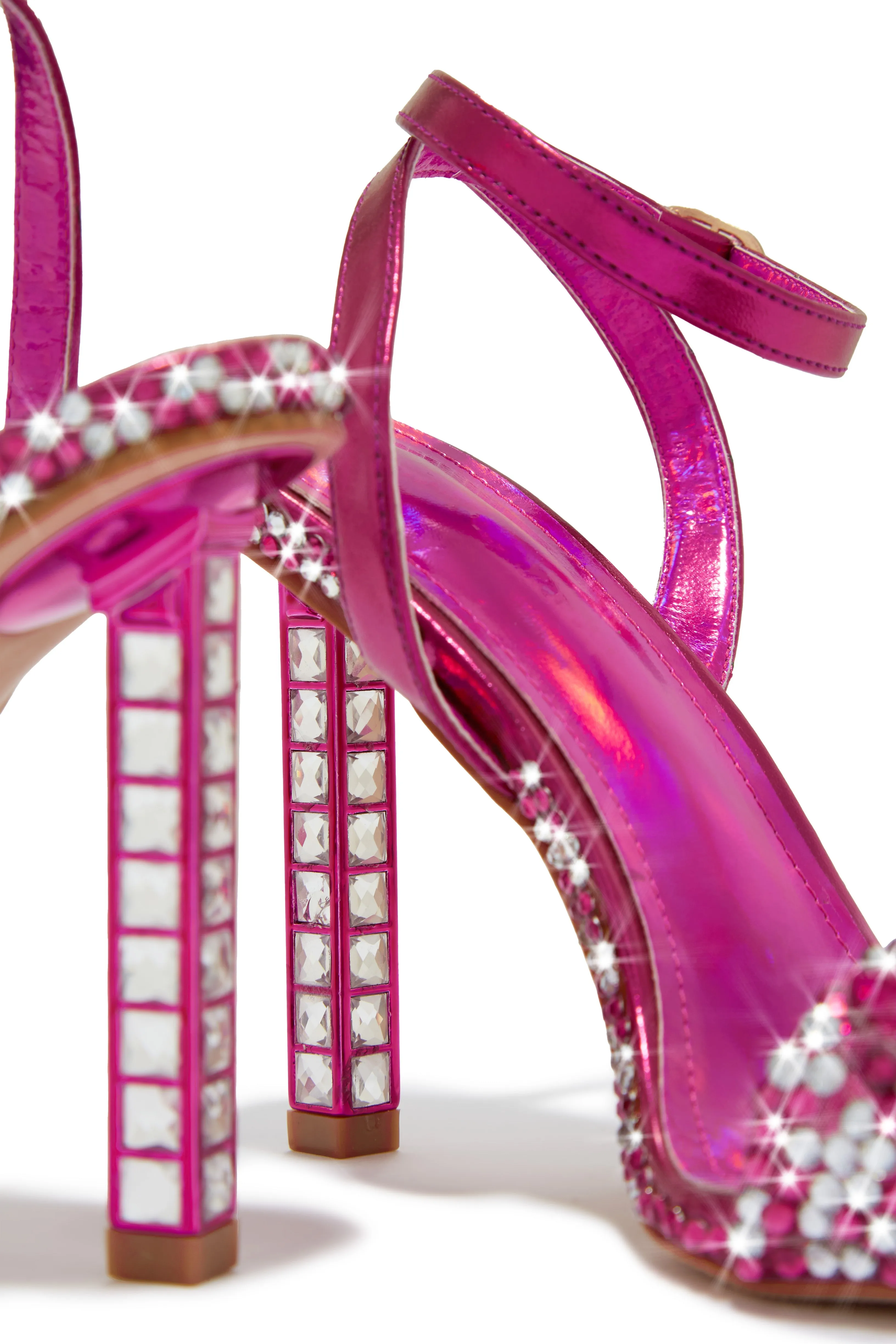Reign Embellished Single Sole Heels - Pink sold by Miss Lola product image thumbnail 4