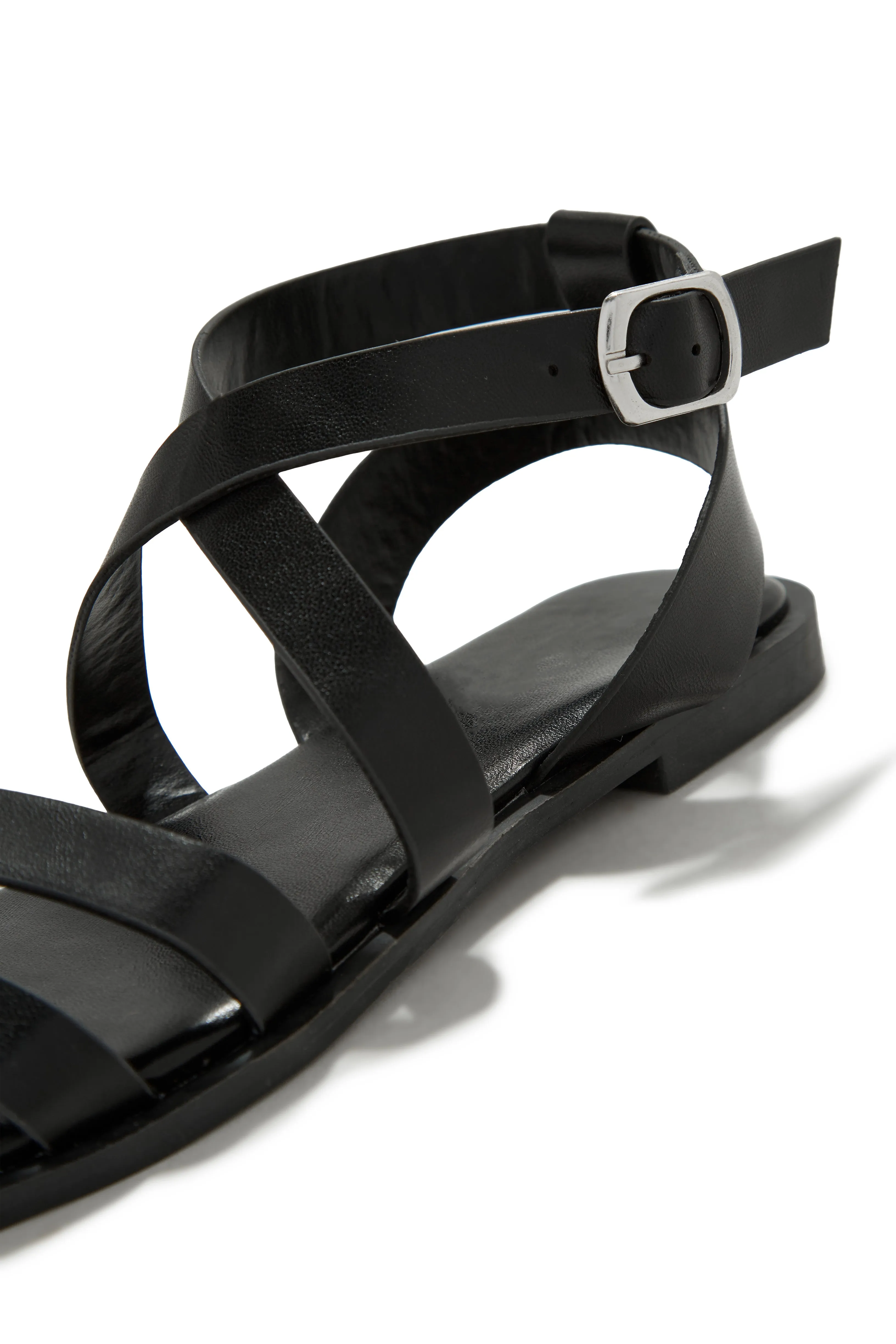 Sun Seeker Flat Strappy Sandals - Black sold by Miss Lola product image thumbnail 3