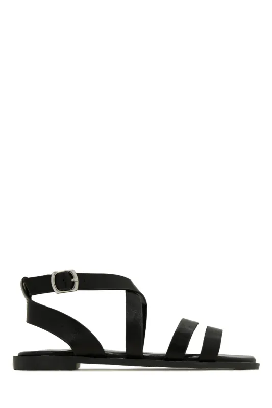 Sun Seeker Flat Strappy Sandals - Black sold by Miss Lola