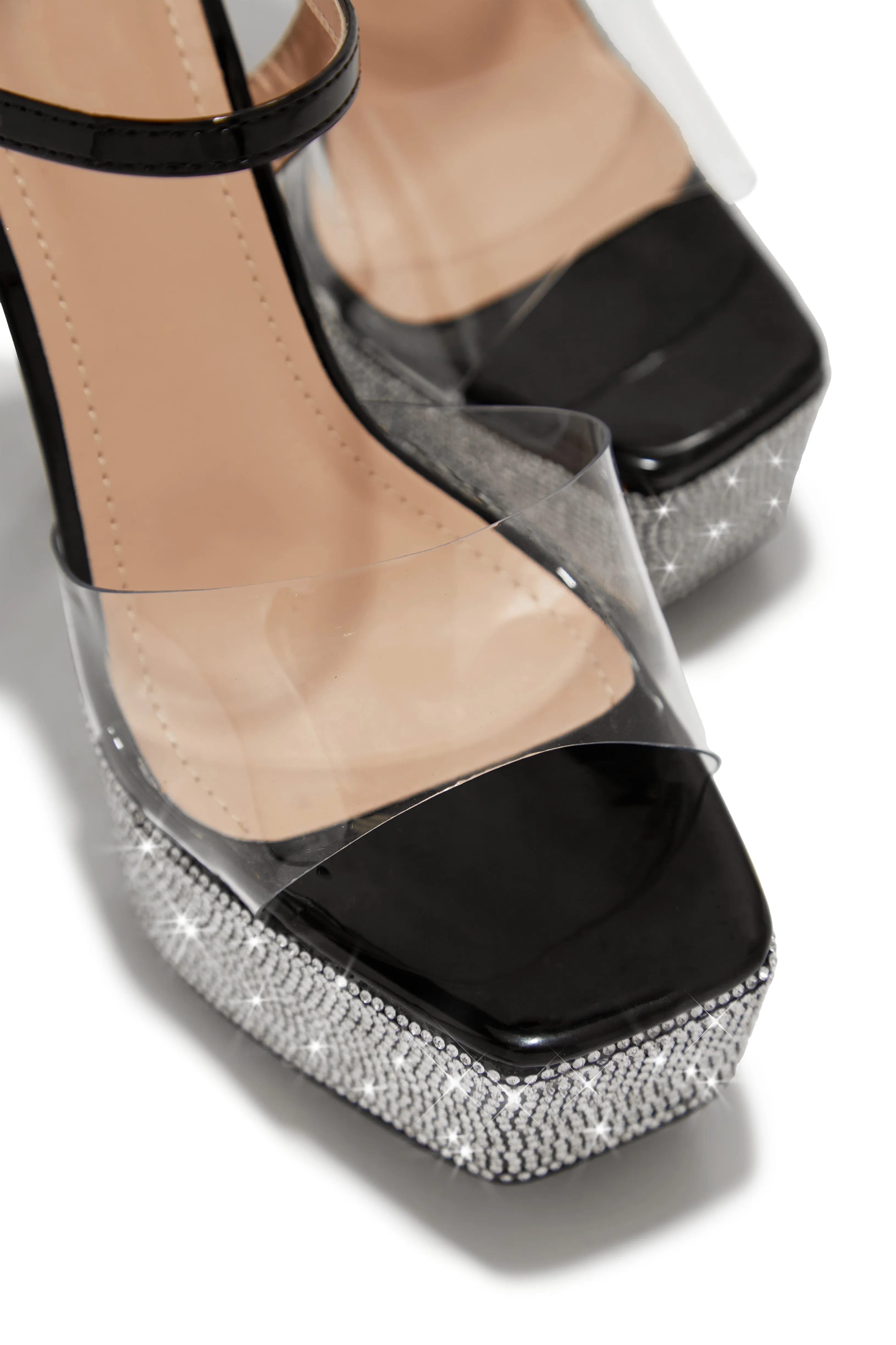 Party Ready Embellished Platform Heels - Black sold by Miss Lola product image thumbnail 4