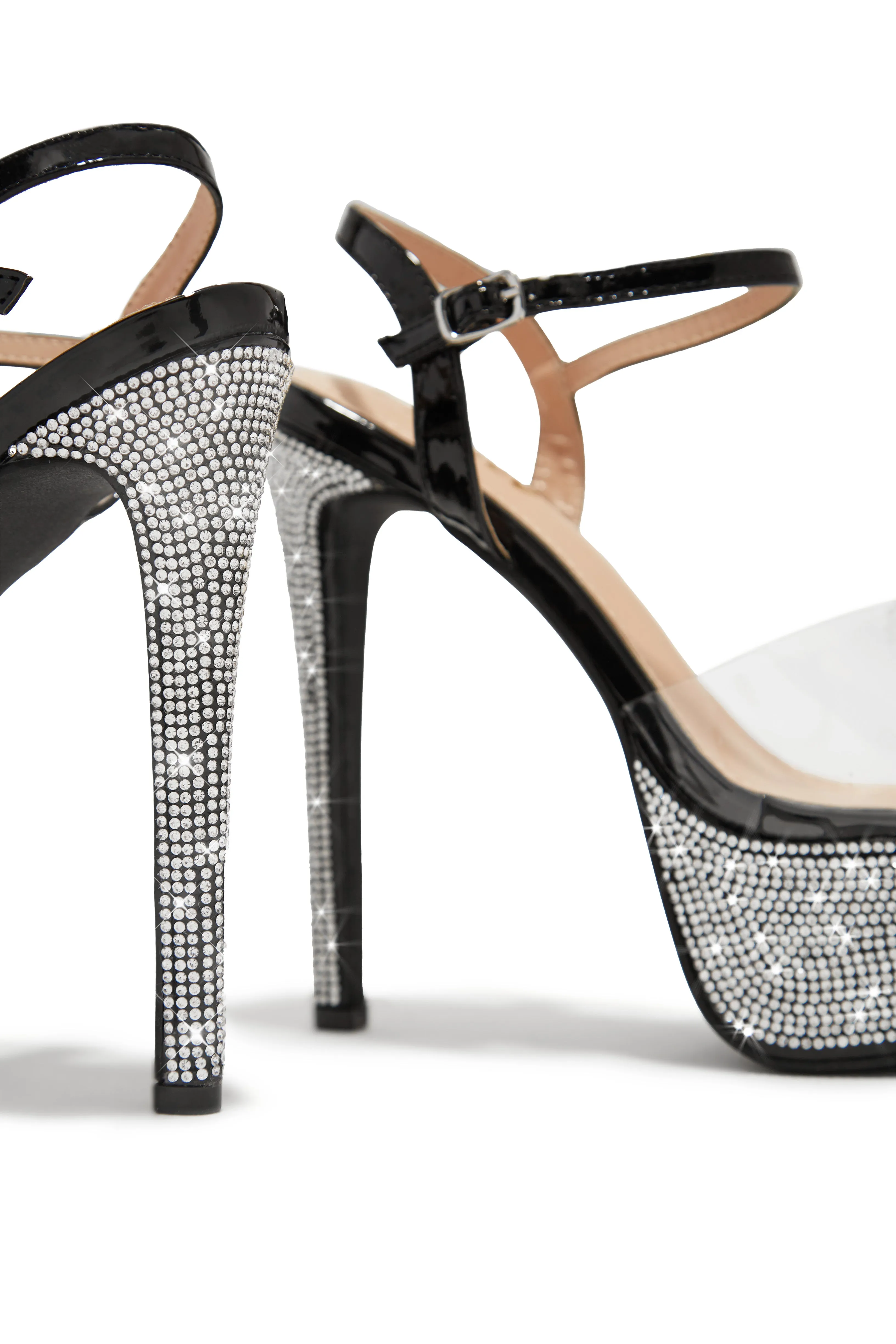 Party Ready Embellished Platform Heels - Black sold by Miss Lola product image thumbnail 5