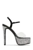 Party Ready Embellished Platform Heels - Black sold by Miss Lola