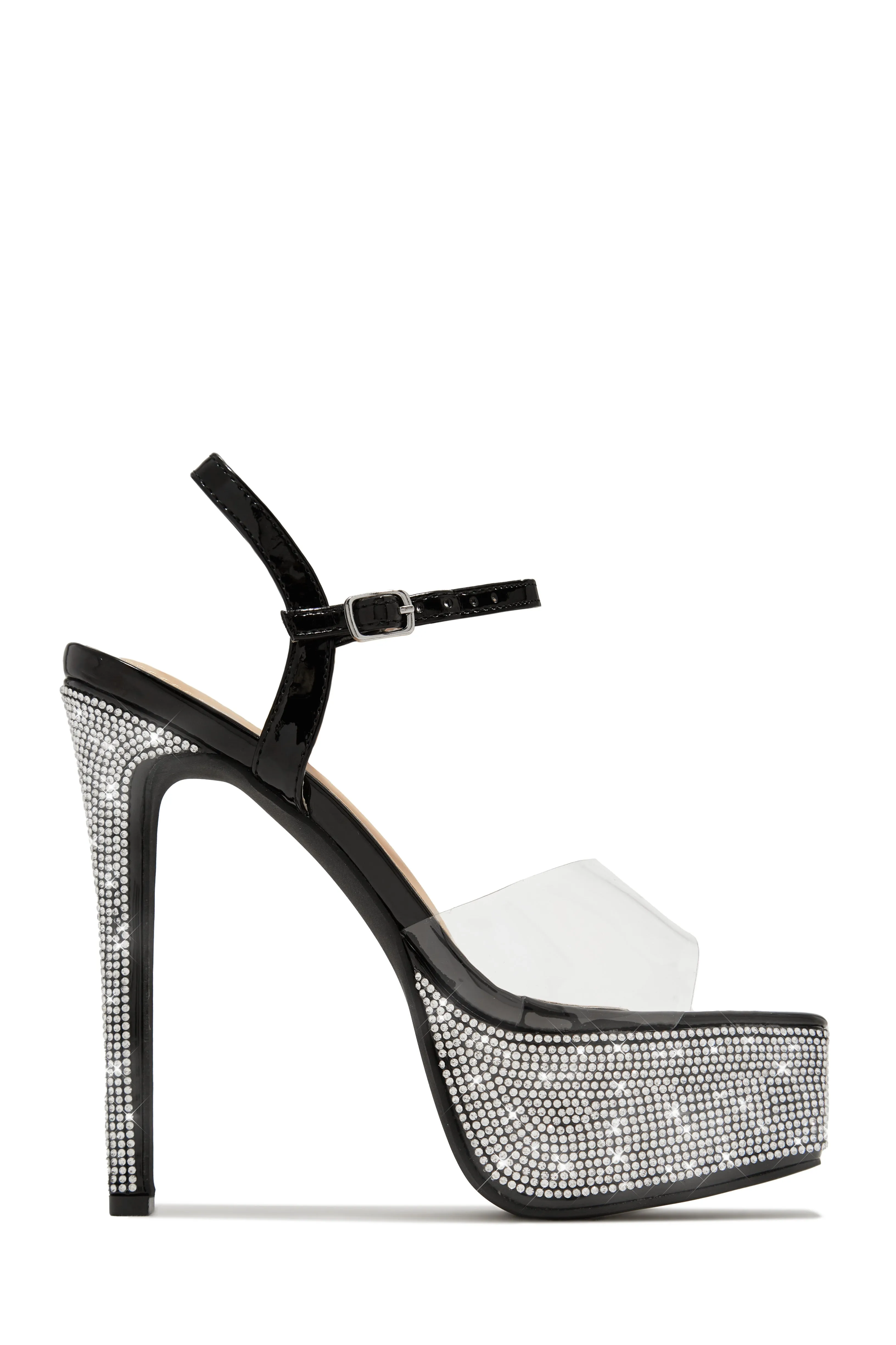 Party Ready Embellished Platform Heels - Black sold by Miss Lola product image thumbnail 3