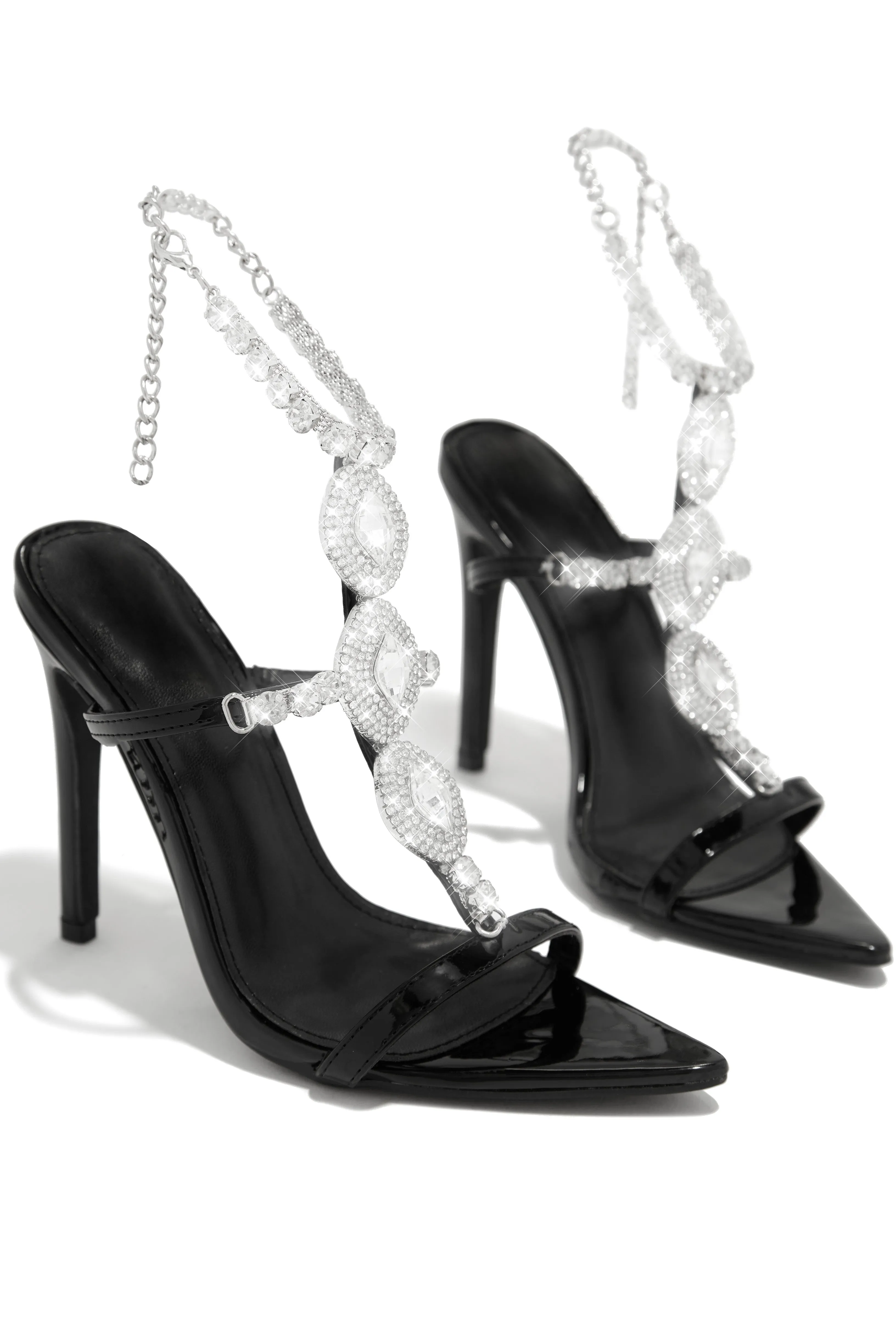Main Character Embellished Single Sole High Heels - Black sold by Miss Lola product image thumbnail 2