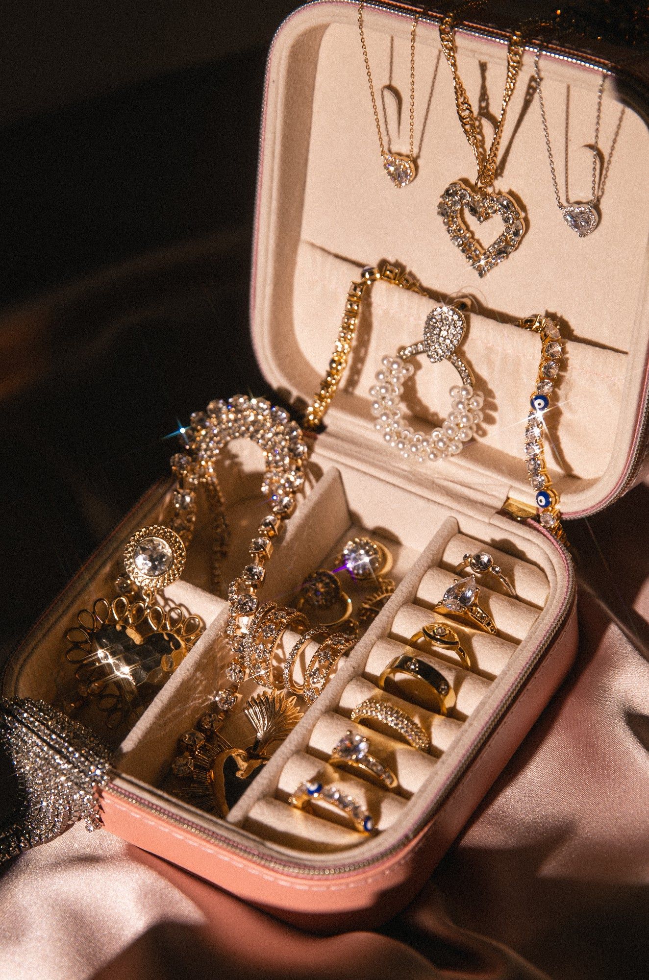 Miss Lola Exclusive Travel Jewelry Box - Pink sold by Miss Lola