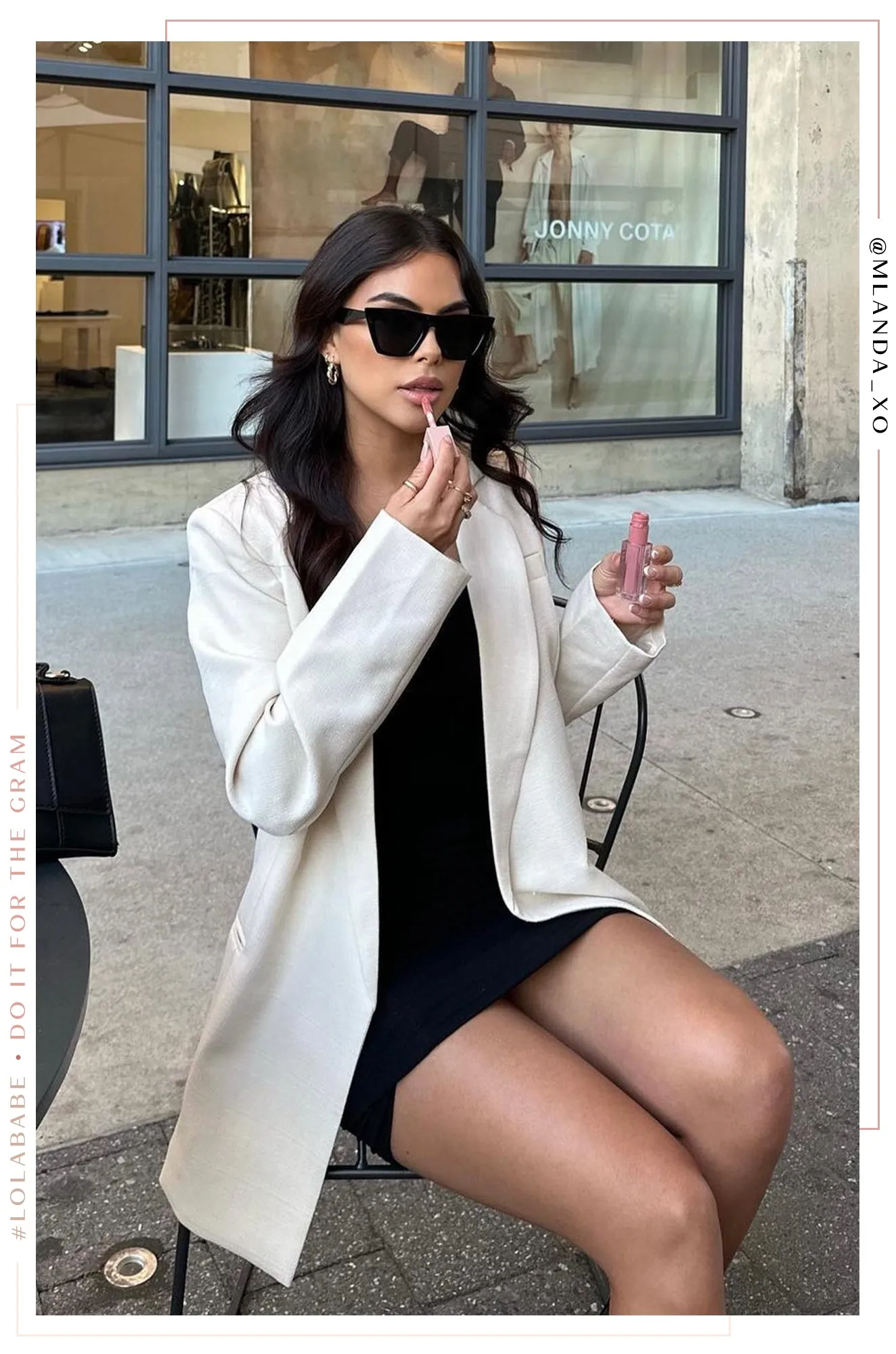 Neyma Notched Collar Blazer - Cream sold by Miss Lola product image thumbnail 4