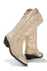 Libby Cowgirl Boots - Gold sold by Miss Lola