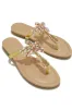 Hot Summer Nights Embellished Slip On Sandals - Nude sold by Miss Lola