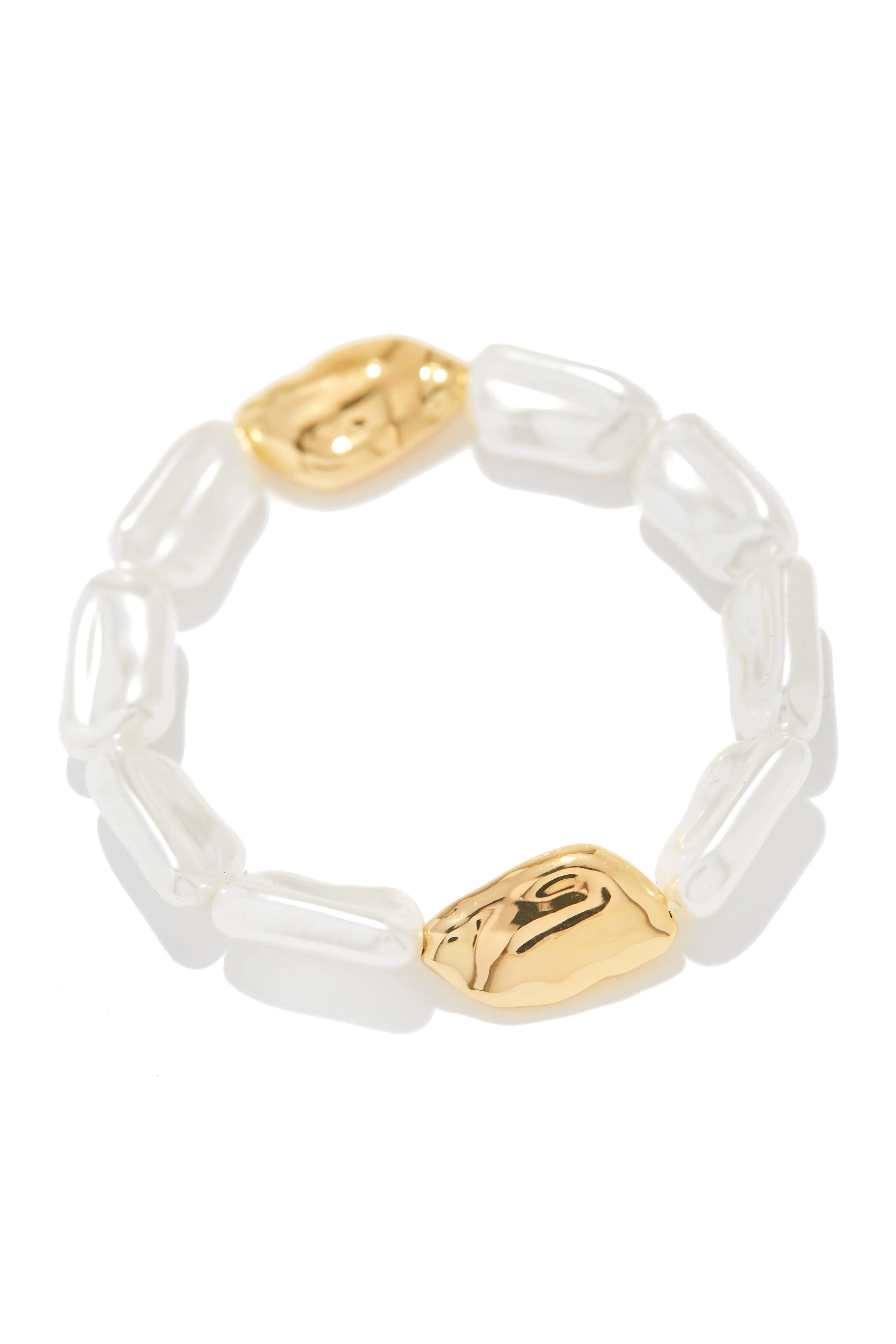 Loriana Pearl Elastic Bracelet - White sold by Miss Lola product image thumbnail 4
