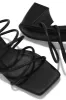 Hannah Block Mid Heel Mules - Black sold by Miss Lola