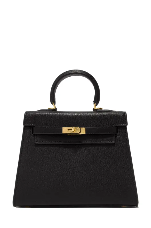 Erica Structured Top Handle Bag - Black sold by Miss Lola